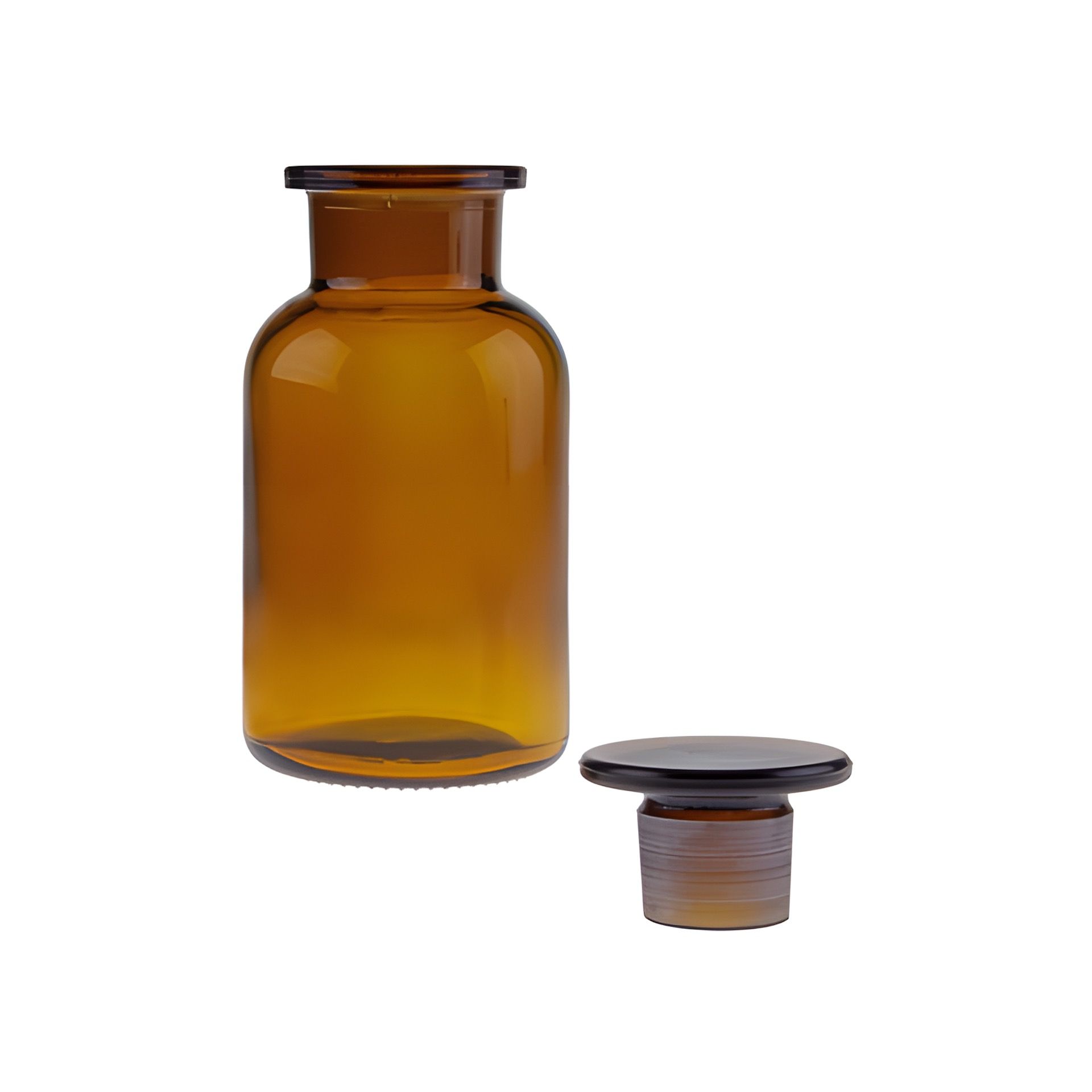 Apothekerflasche mit Glasstopfen  250 ml braun