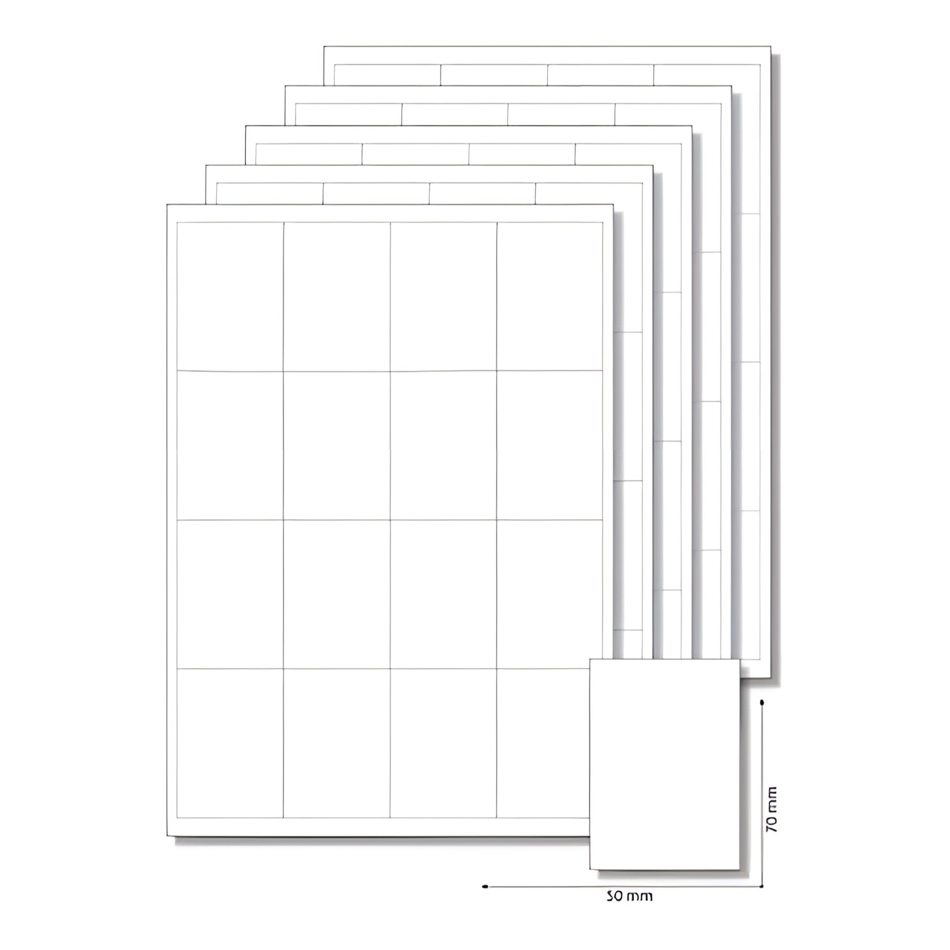 Etiketten 50 x 70 mm weiß - 50 Blatt A4