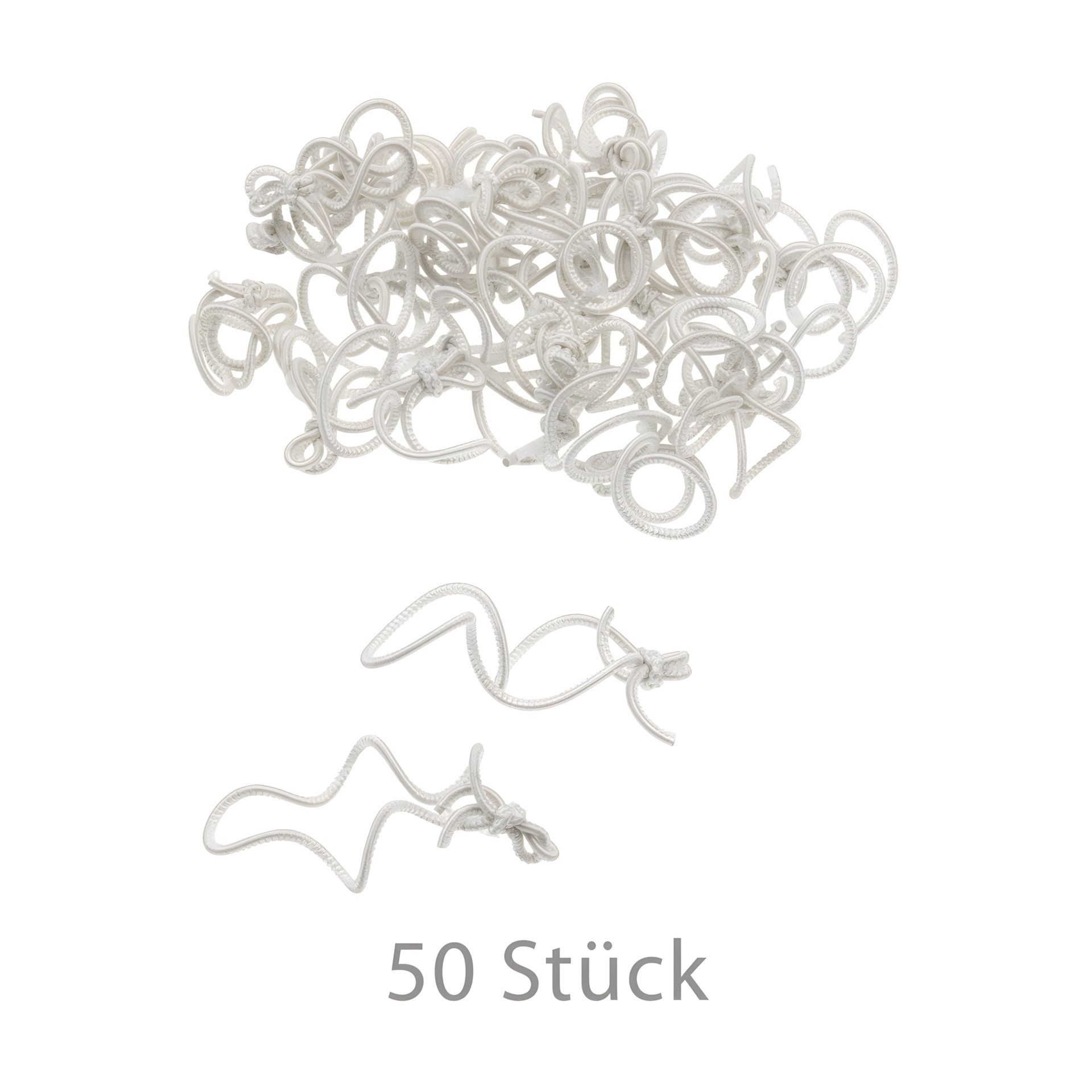 Textilschlaufen weiß - 50er Pack