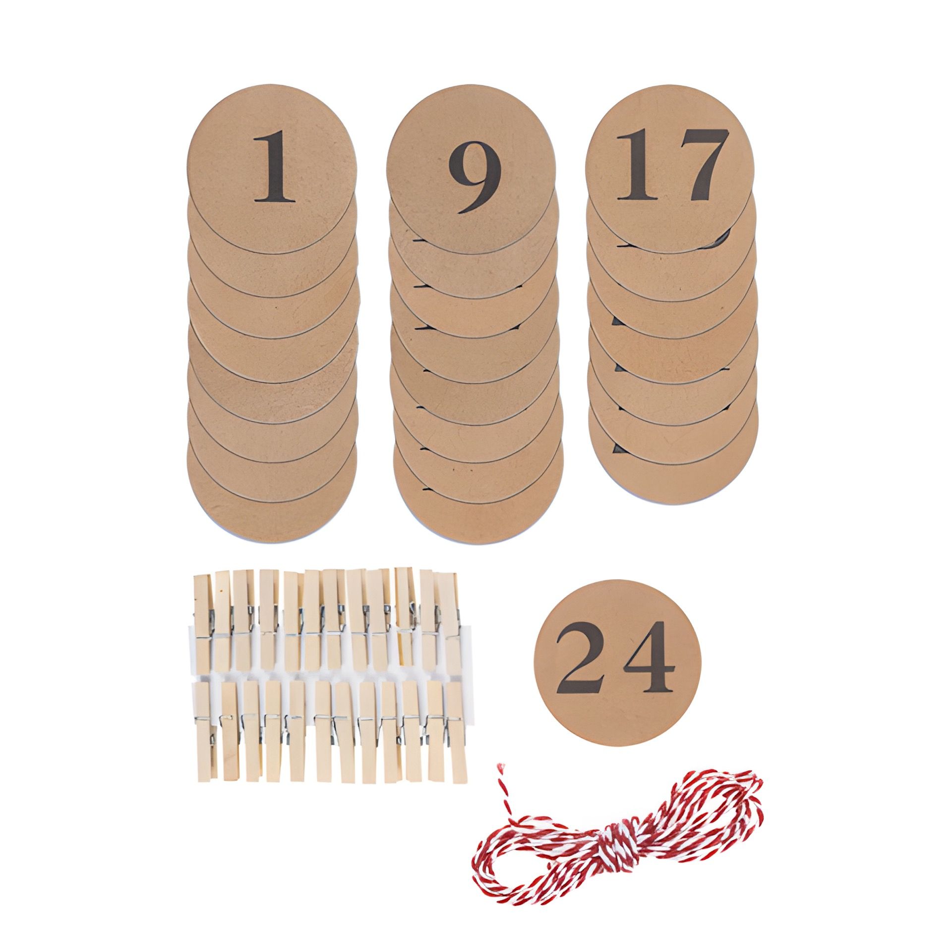 Adventskalender Bastelset, 49-teilig