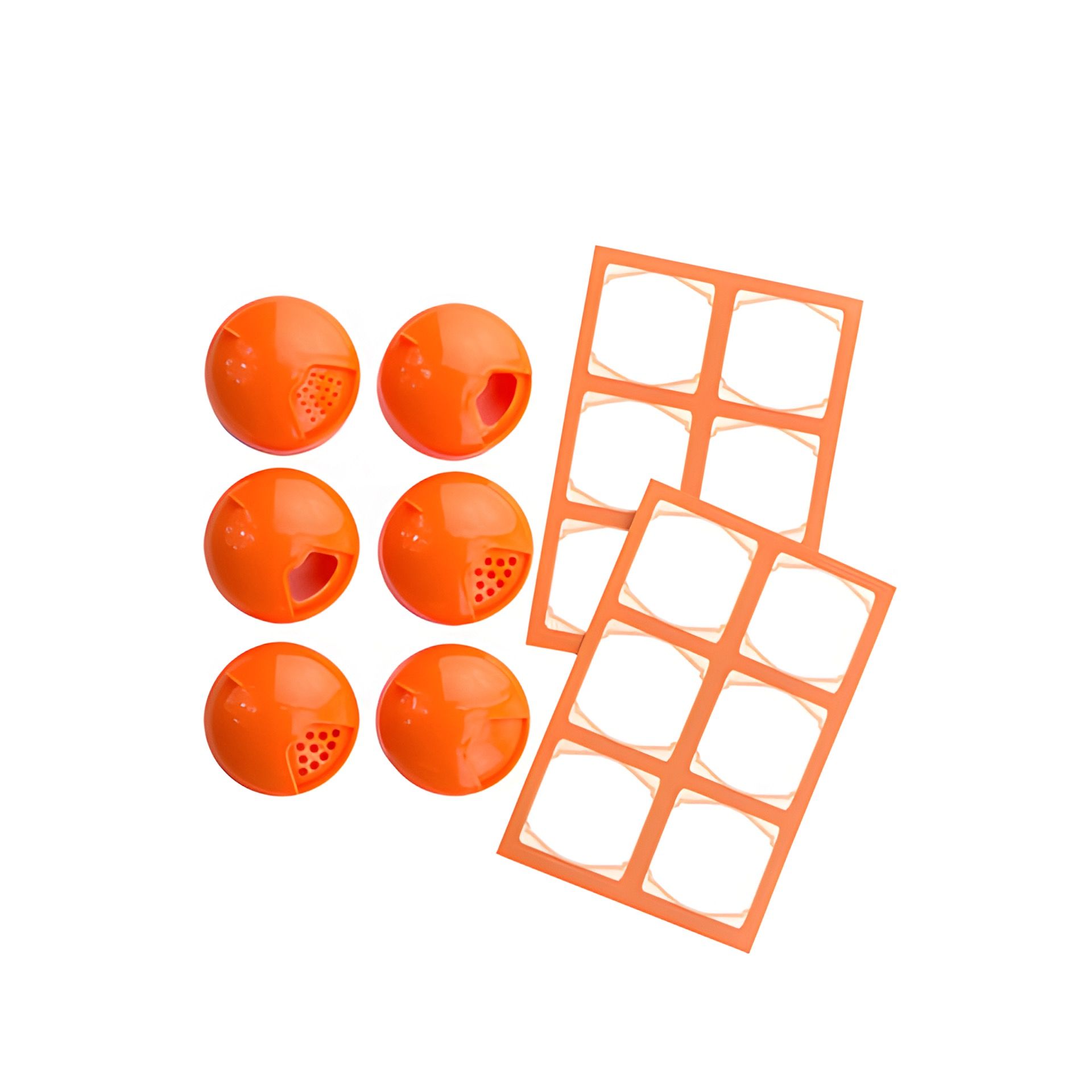 TO 38 Multikappe 6er plus 12 Etiketten, orange