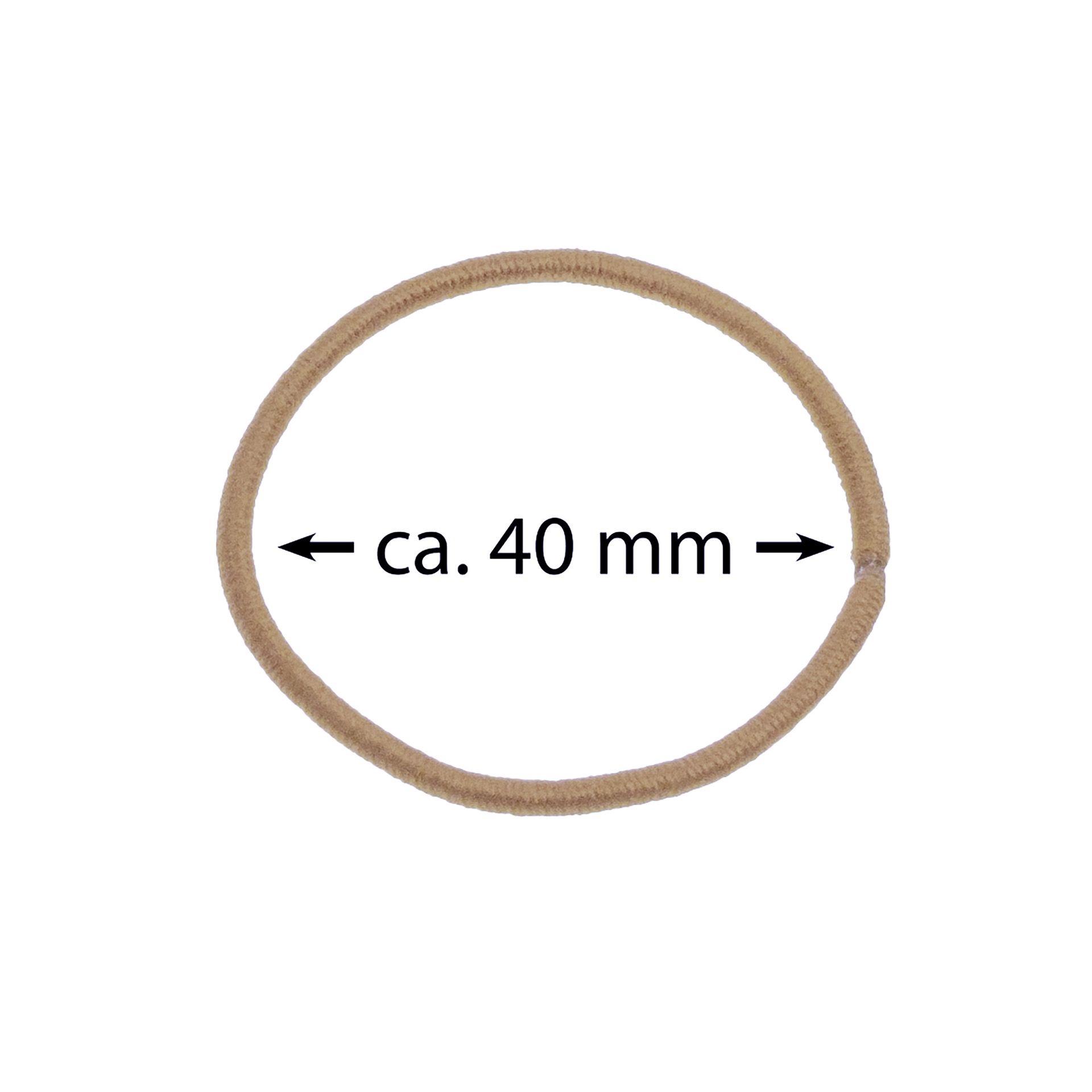 Elastische Schlaufen 40 mm, beige, 10 Stück