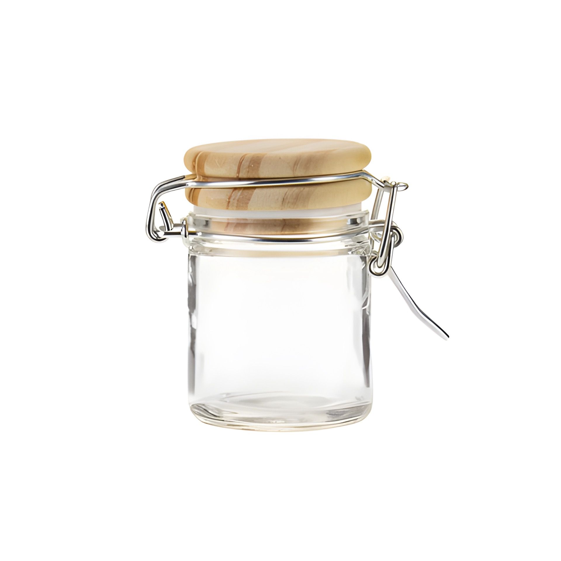 Bügelglas   45 ml mit Holzdeckel