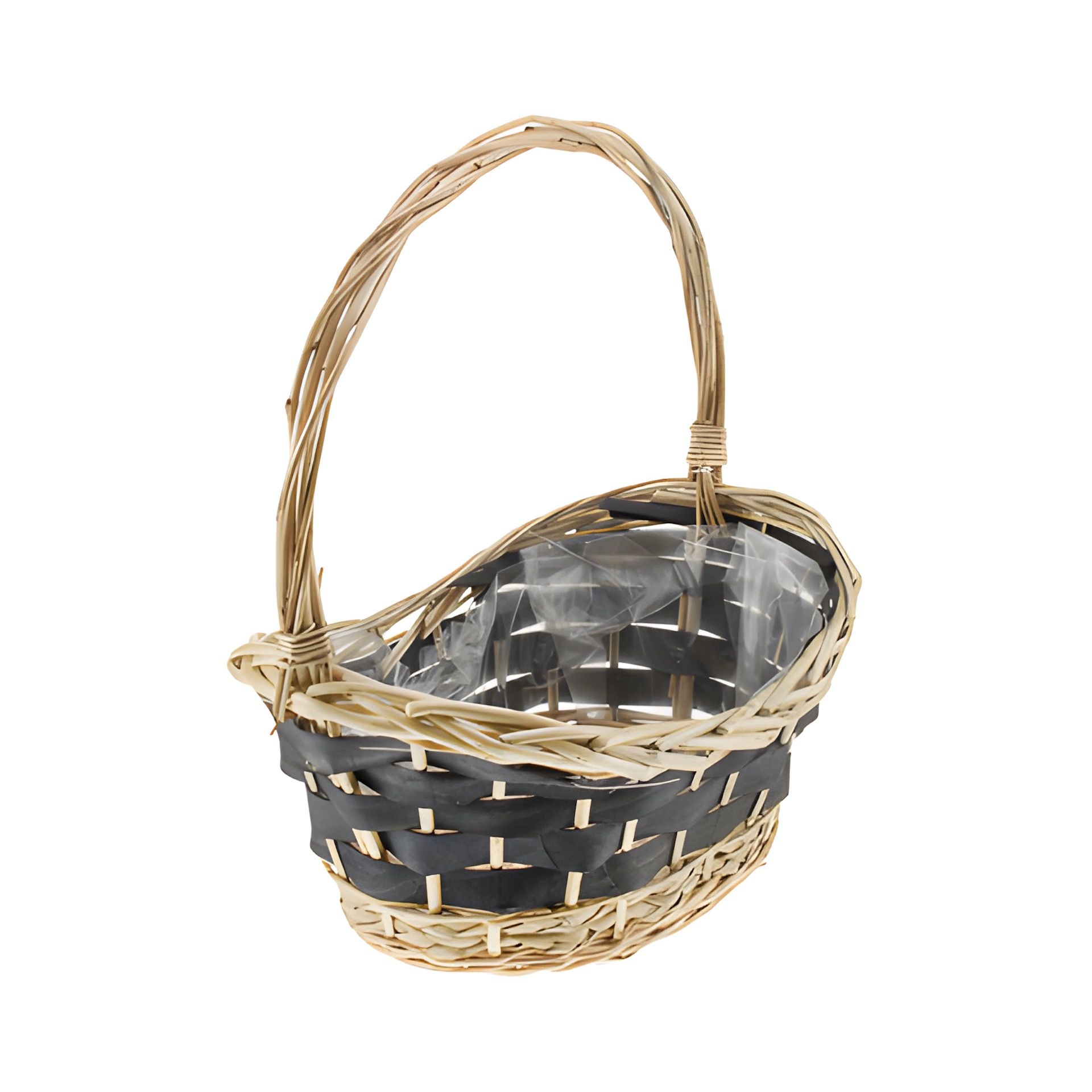 Henkelkorb oval 3-farbig 36 x 24 cm
