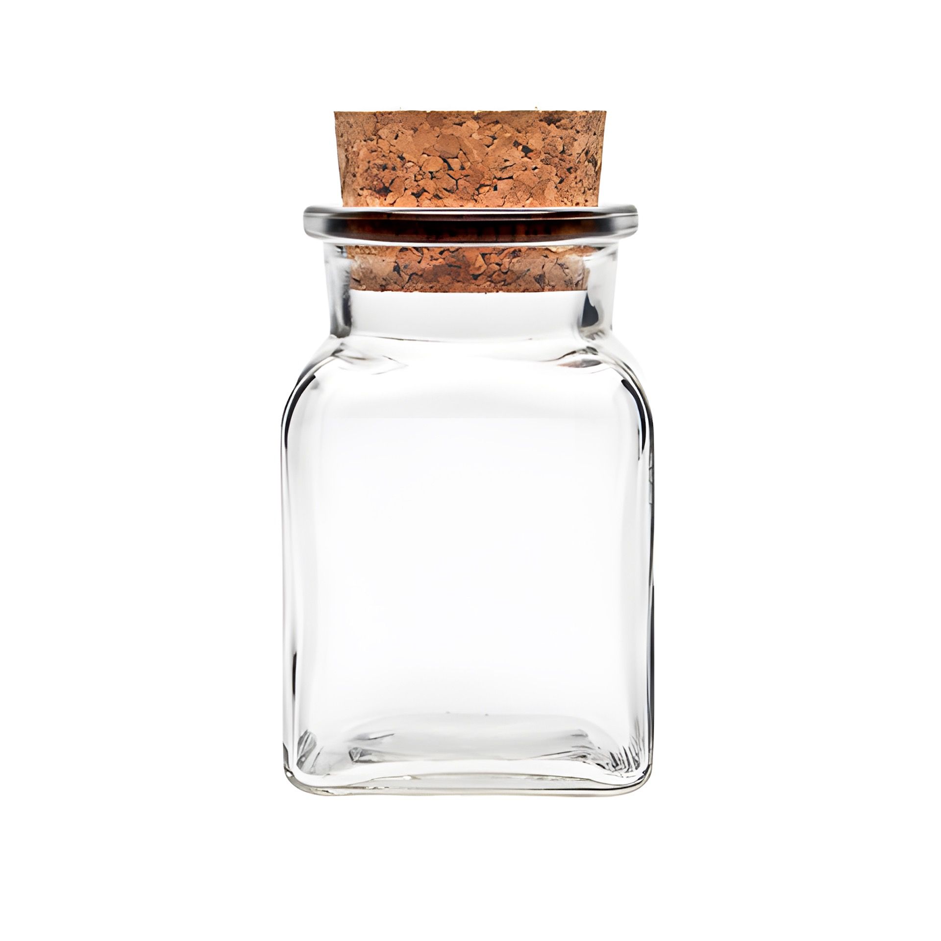 Korkenglas  150 ml quadratisch