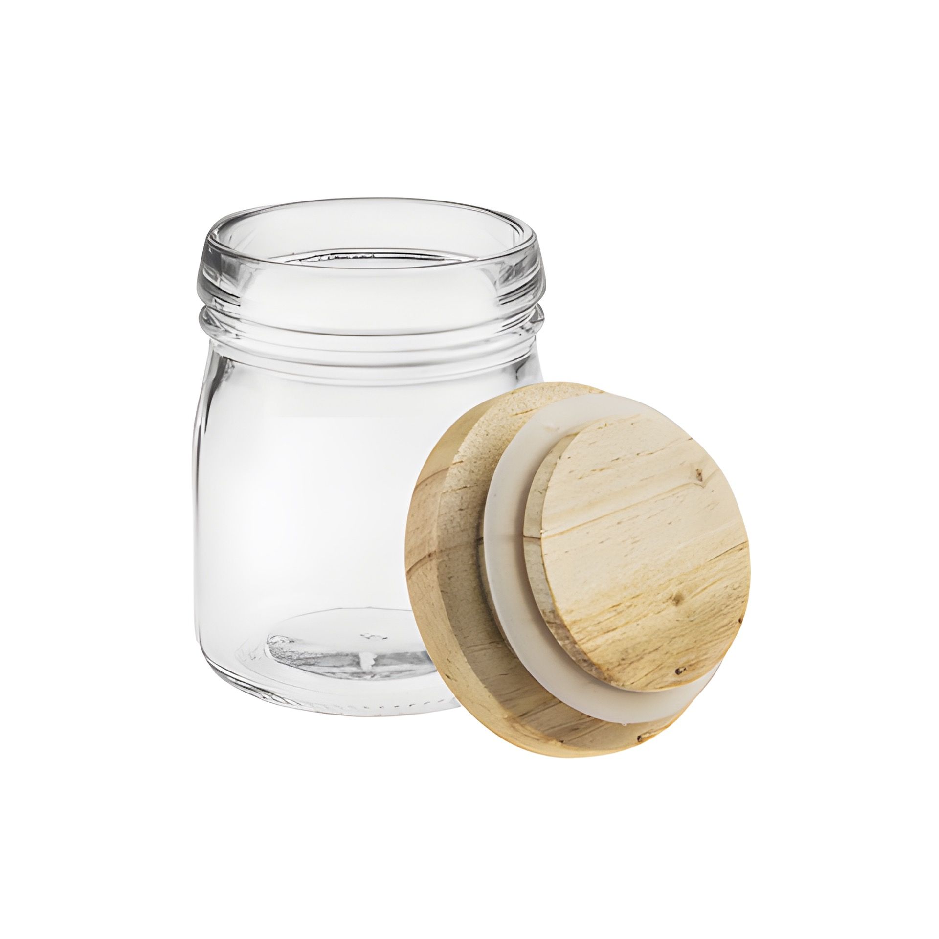 Deko-Glas 150 ml mit Holzdeckel
