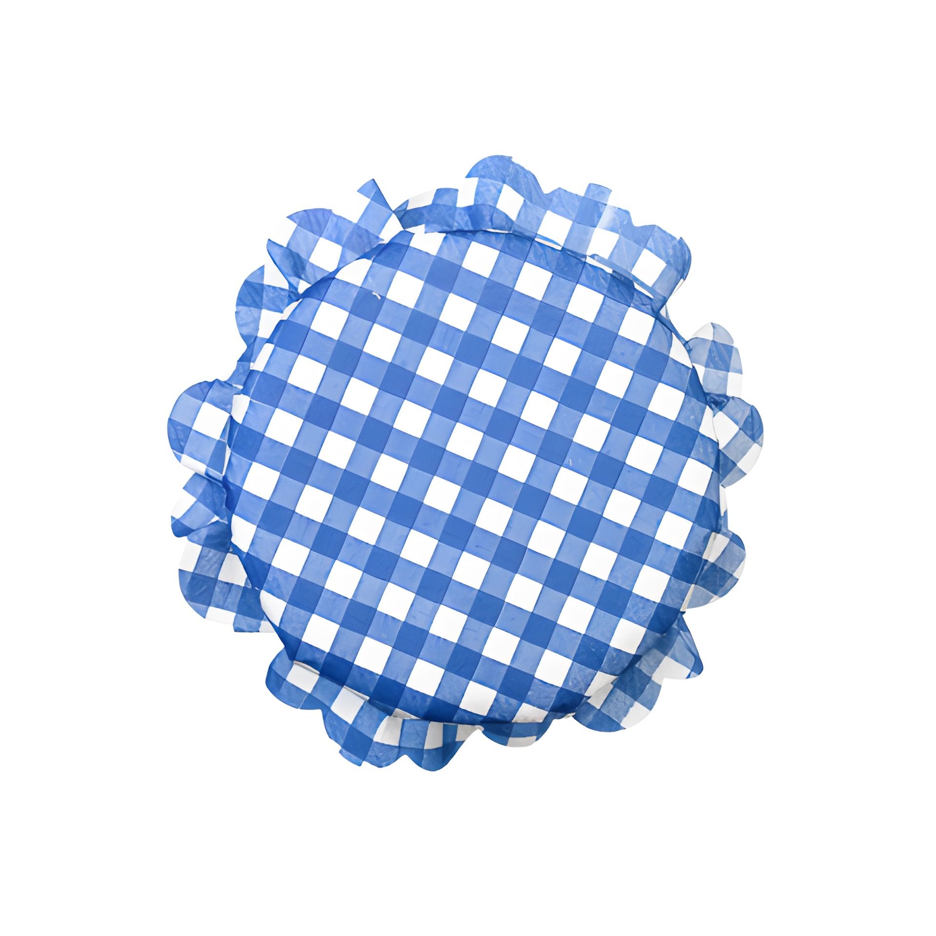Vliesdeckchen Ø 150 mm blau kariert, 100 Stück