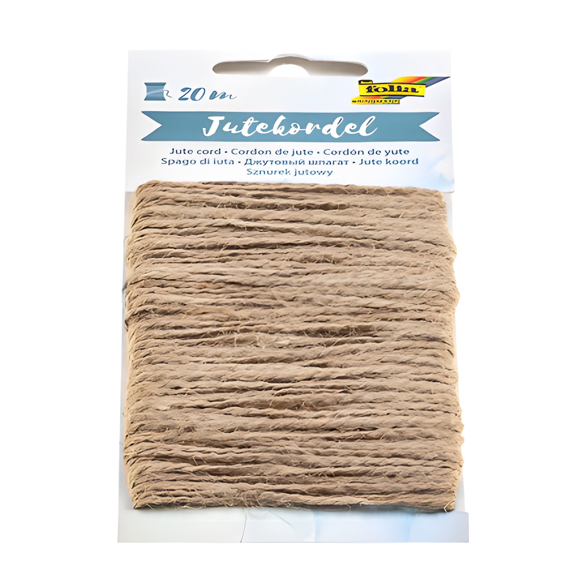 Jutekordel 20 m, 2 mm natur