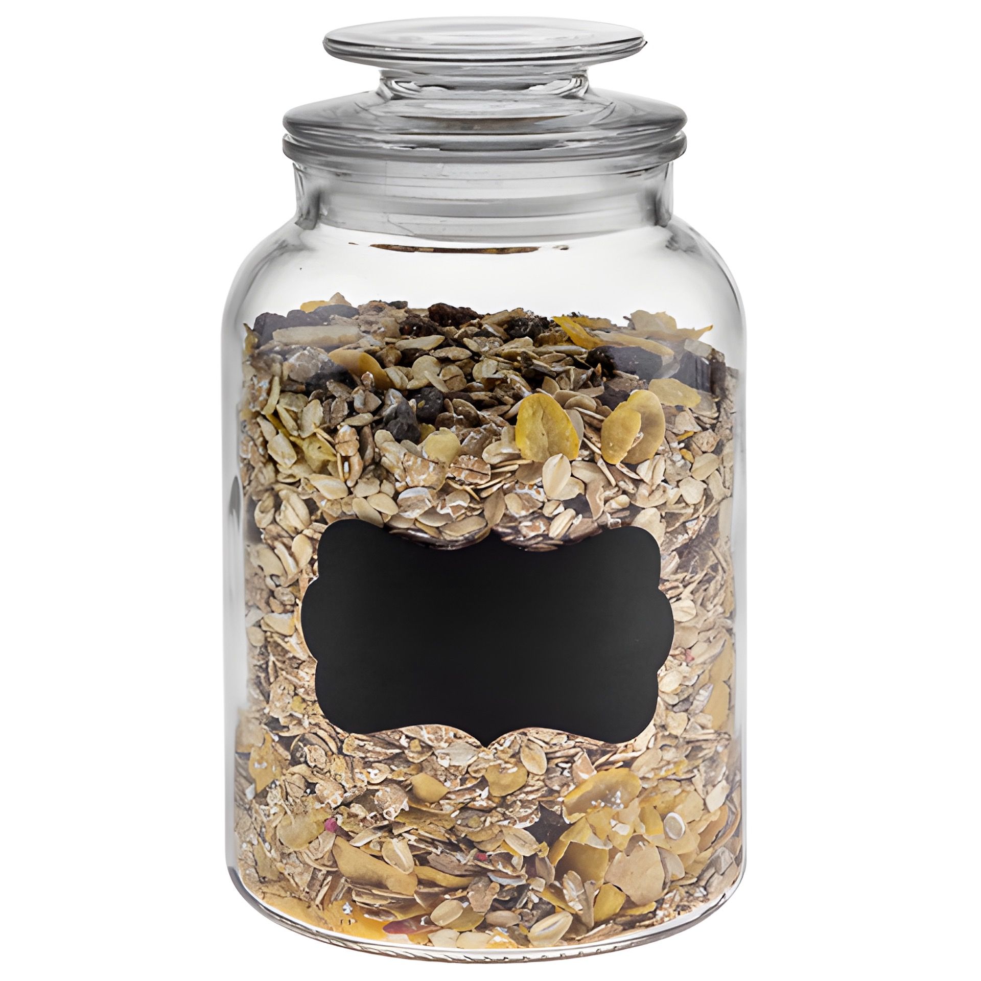 Vorratsglas 1400 ml beschreibbar mit Glasdeckel, 4er Pack