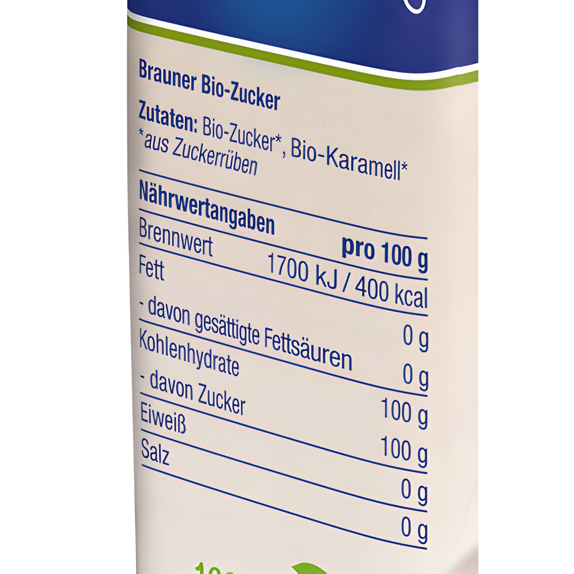 Brauner Bio Zucker, 500 g