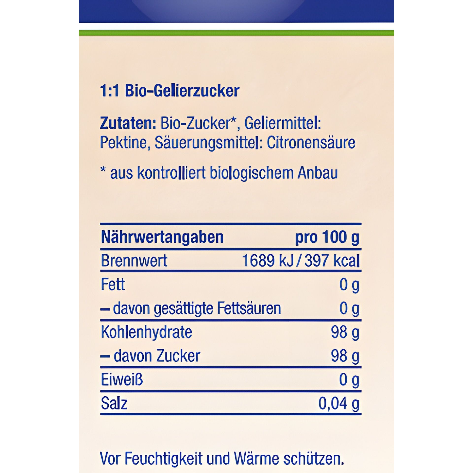 Bio-Gelierzucker 1:1, 1 kg