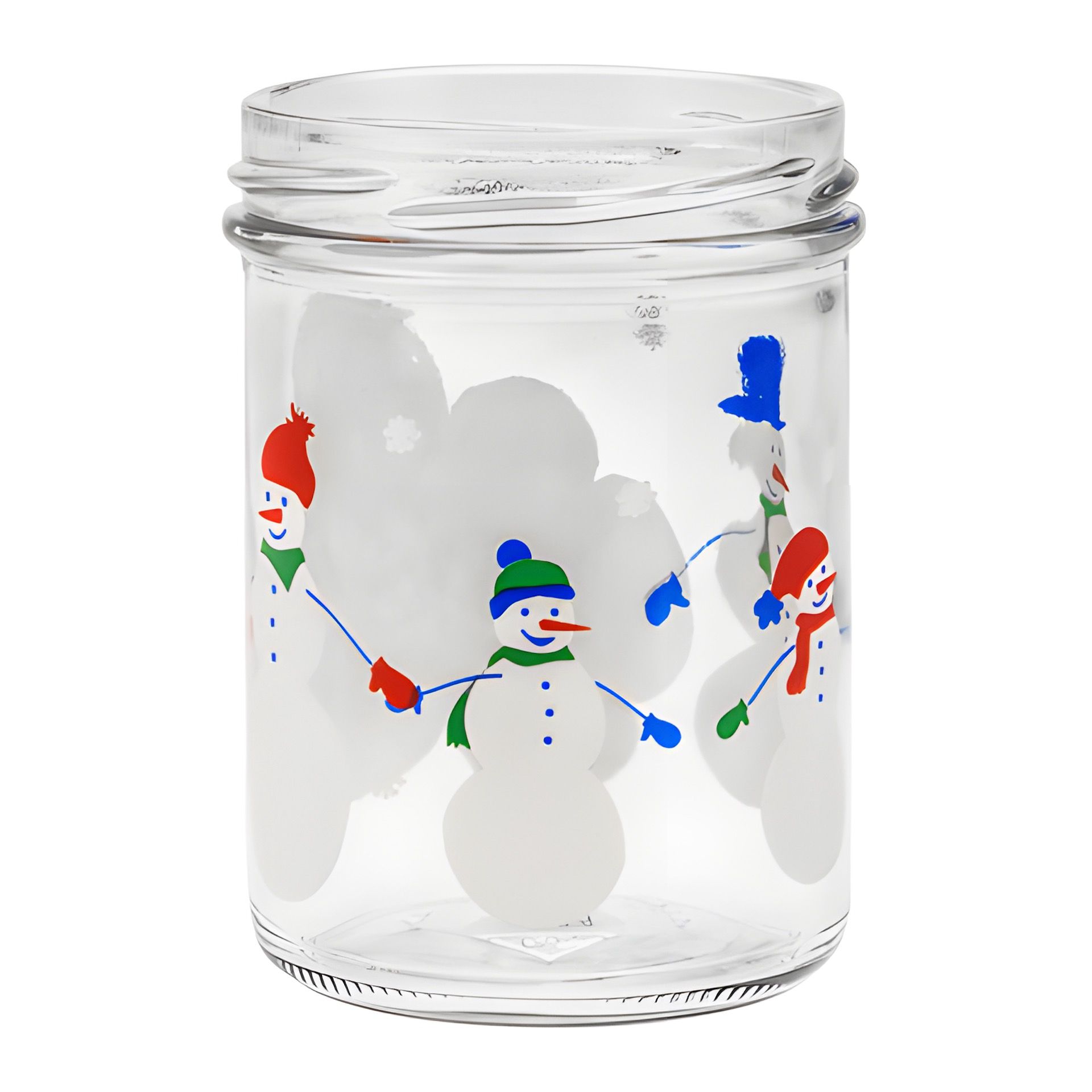 Sturzglas 219 ml 'Schneemann-Familie'