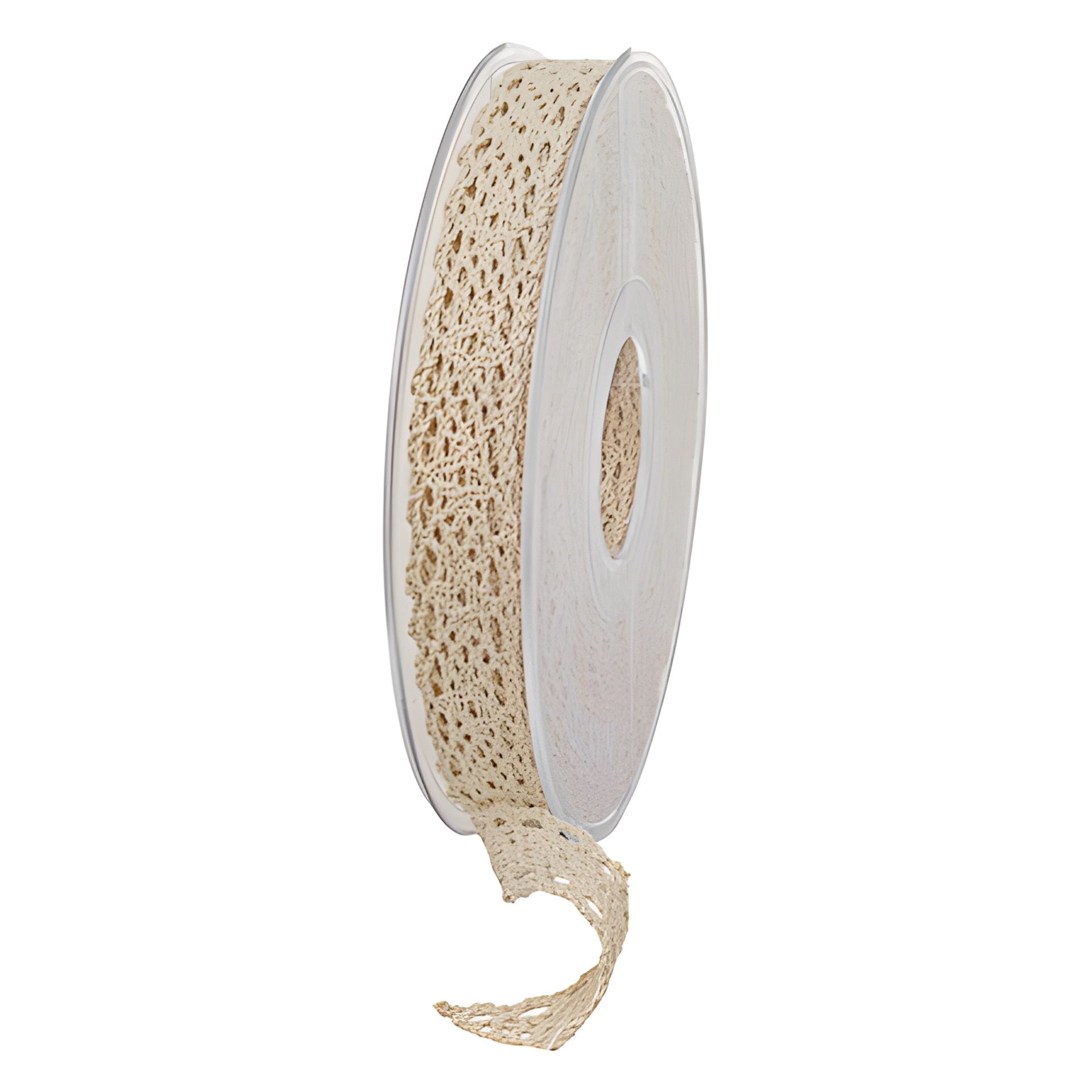 Spitzenband 10 m, 15 mm, taupe