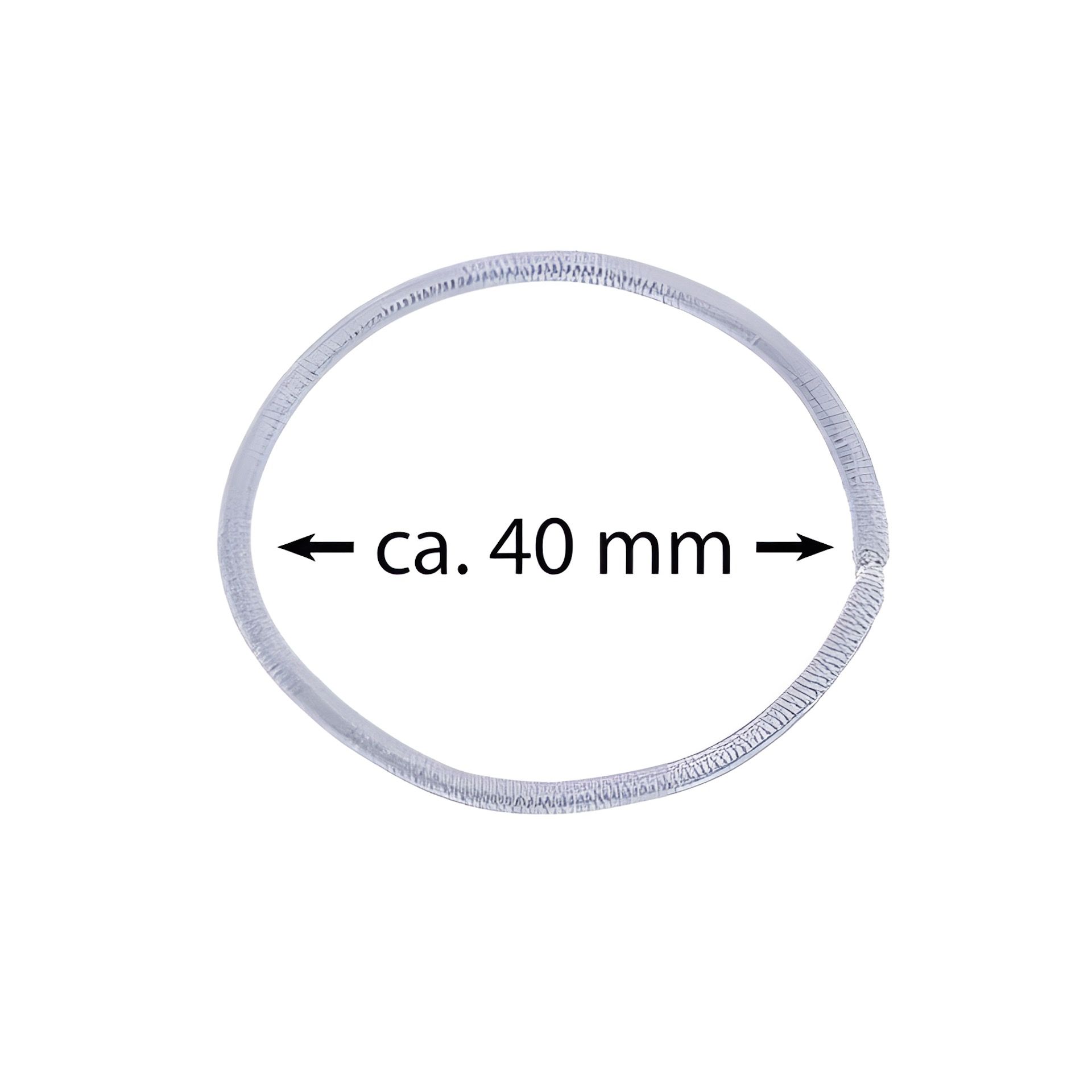 Elastische Schlaufen 40 mm, silber, 1000 Stück