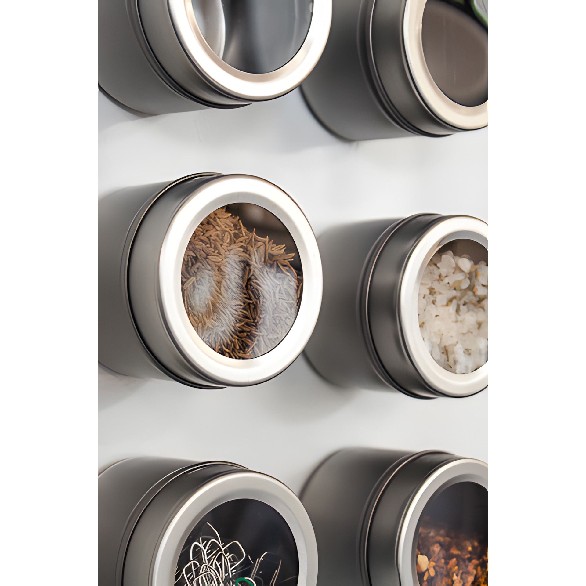 Magnetische Metalldose 110 ml mit Sichtverschluss