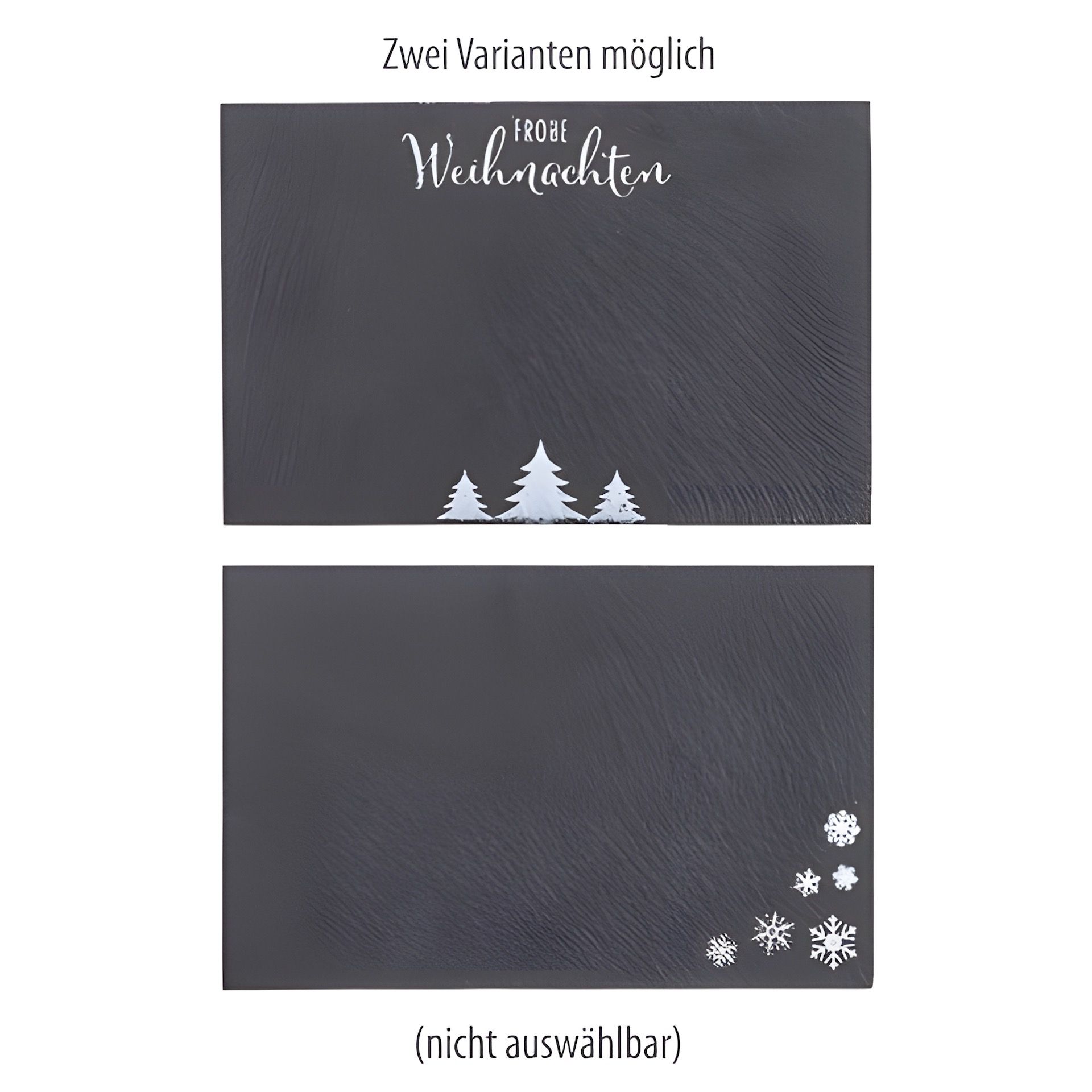 Servierplatte 'Weihnachten' aus Schiefer, 22 x 14 cm
