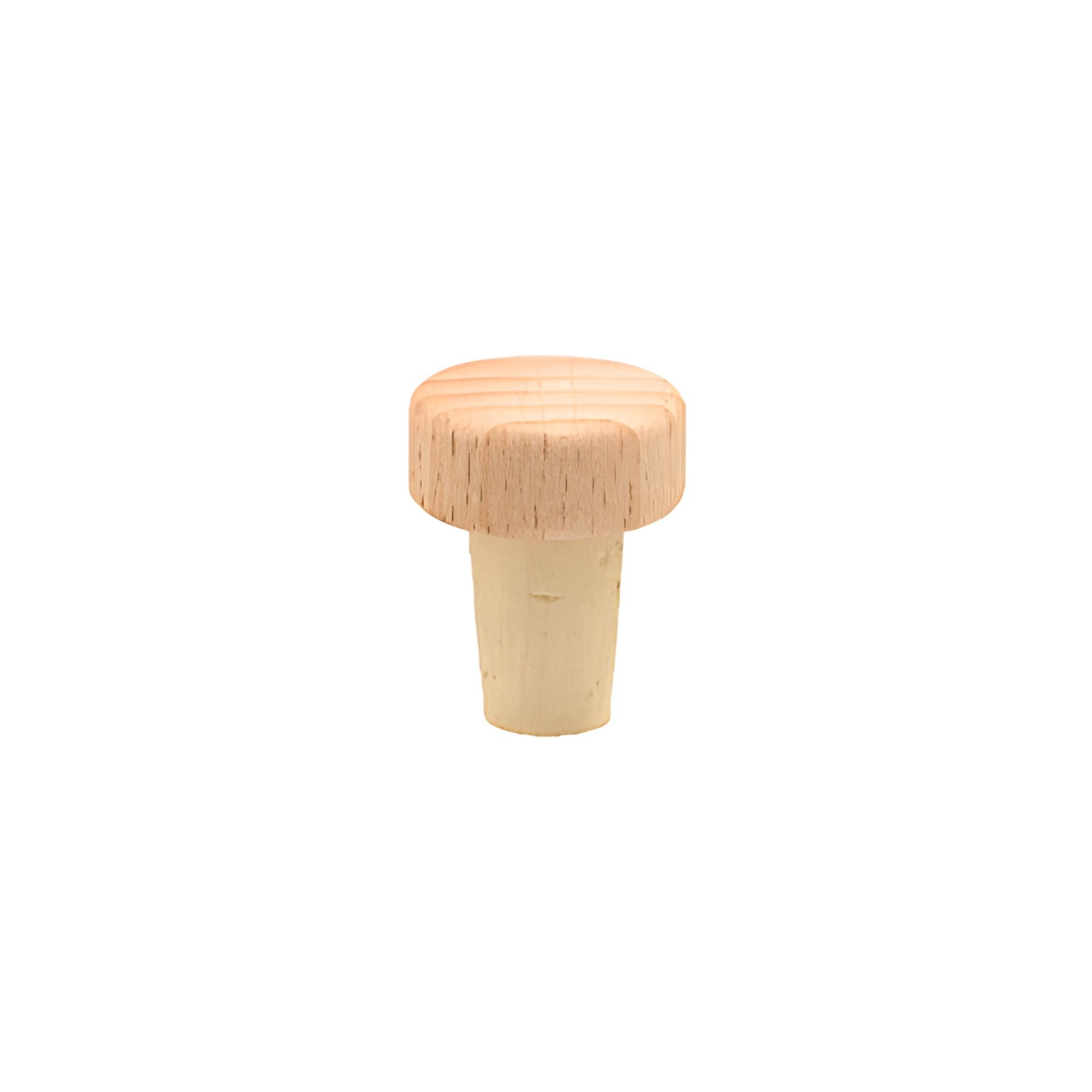 Korken  9/12 mm mit Holzscheibe Ø 20 mm