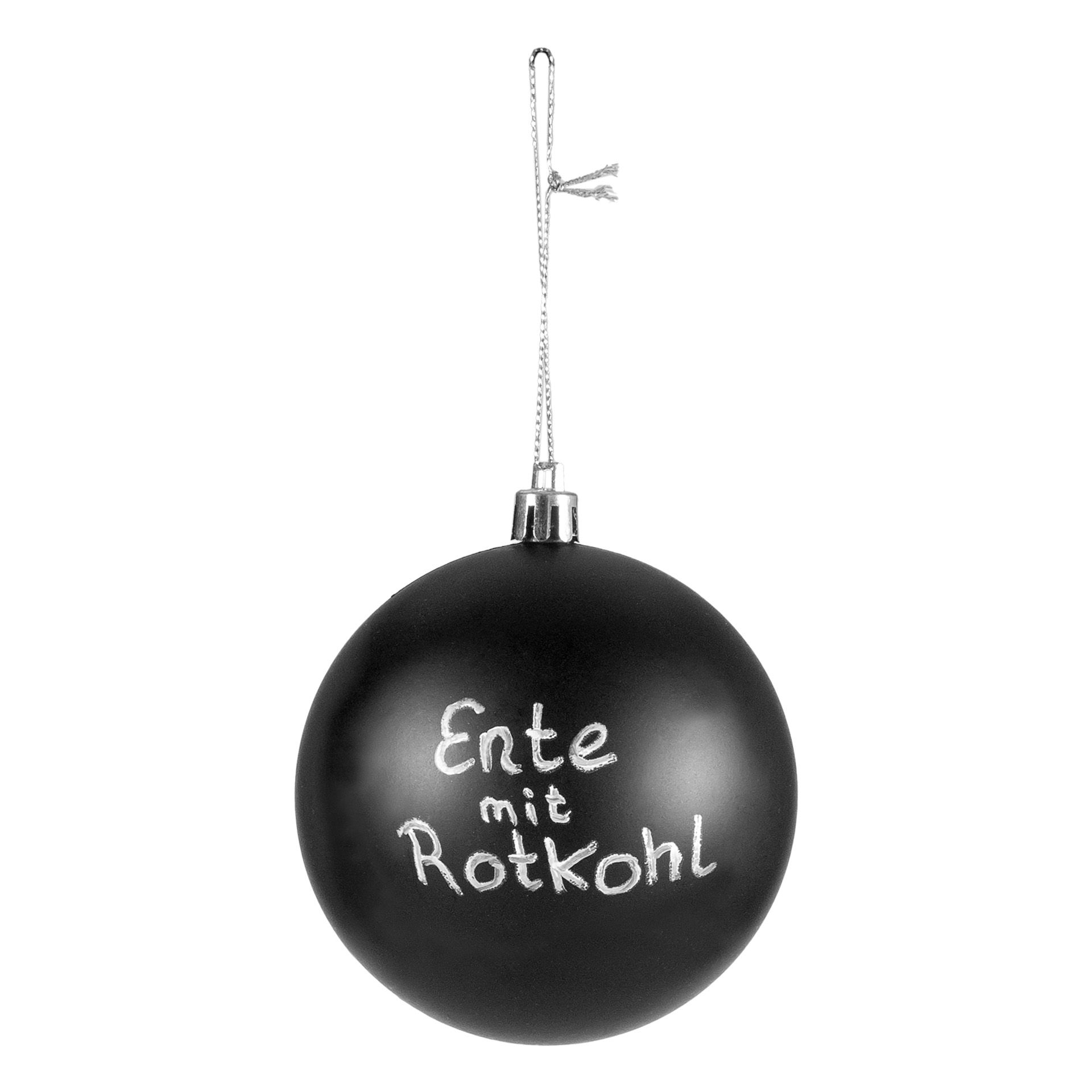 Weihnachtskugel 'Tafel' zum Beschriften, Ø 8 cm