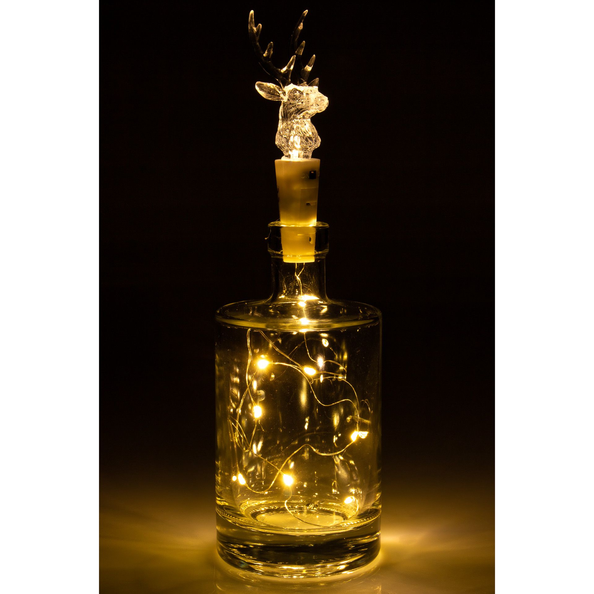 Flaschenlicht 'Hirsch', 8 LEDs
