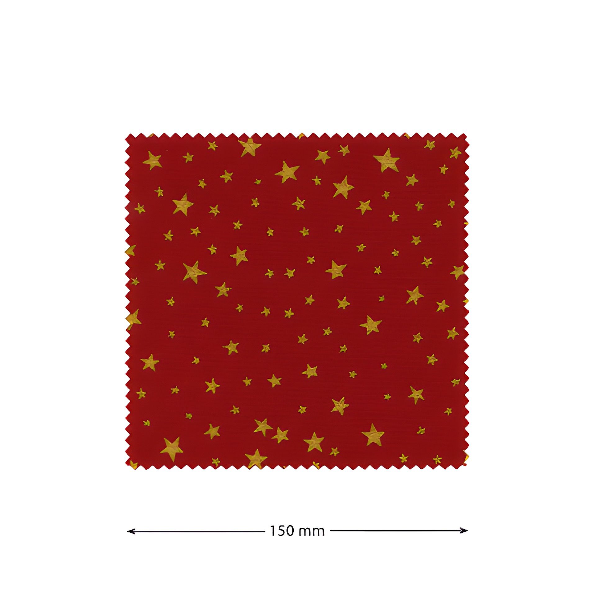 Deckchen 150 mm rot mit goldenen Sternen