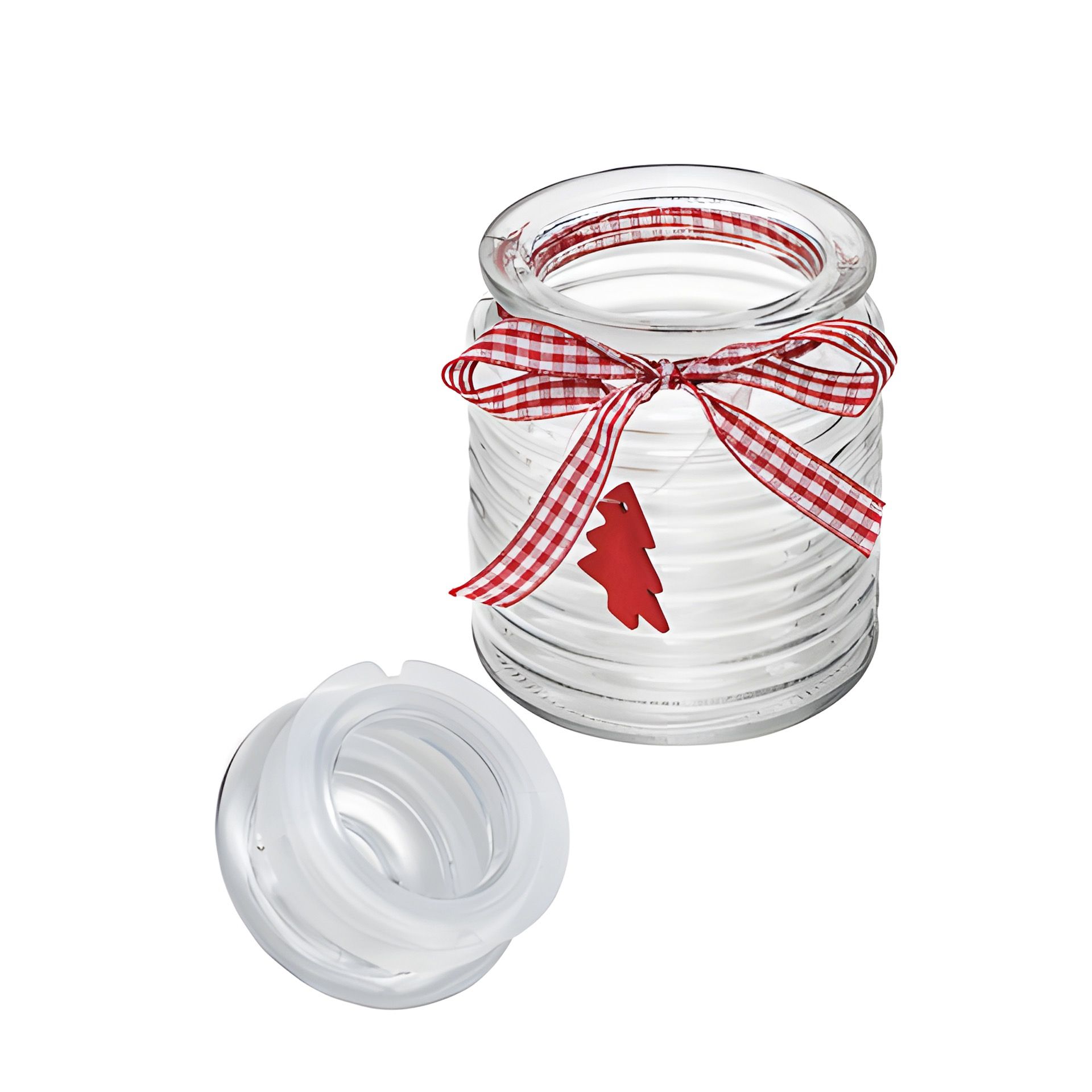 Vorratsglas 'Winter' mit Facetten 280 ml