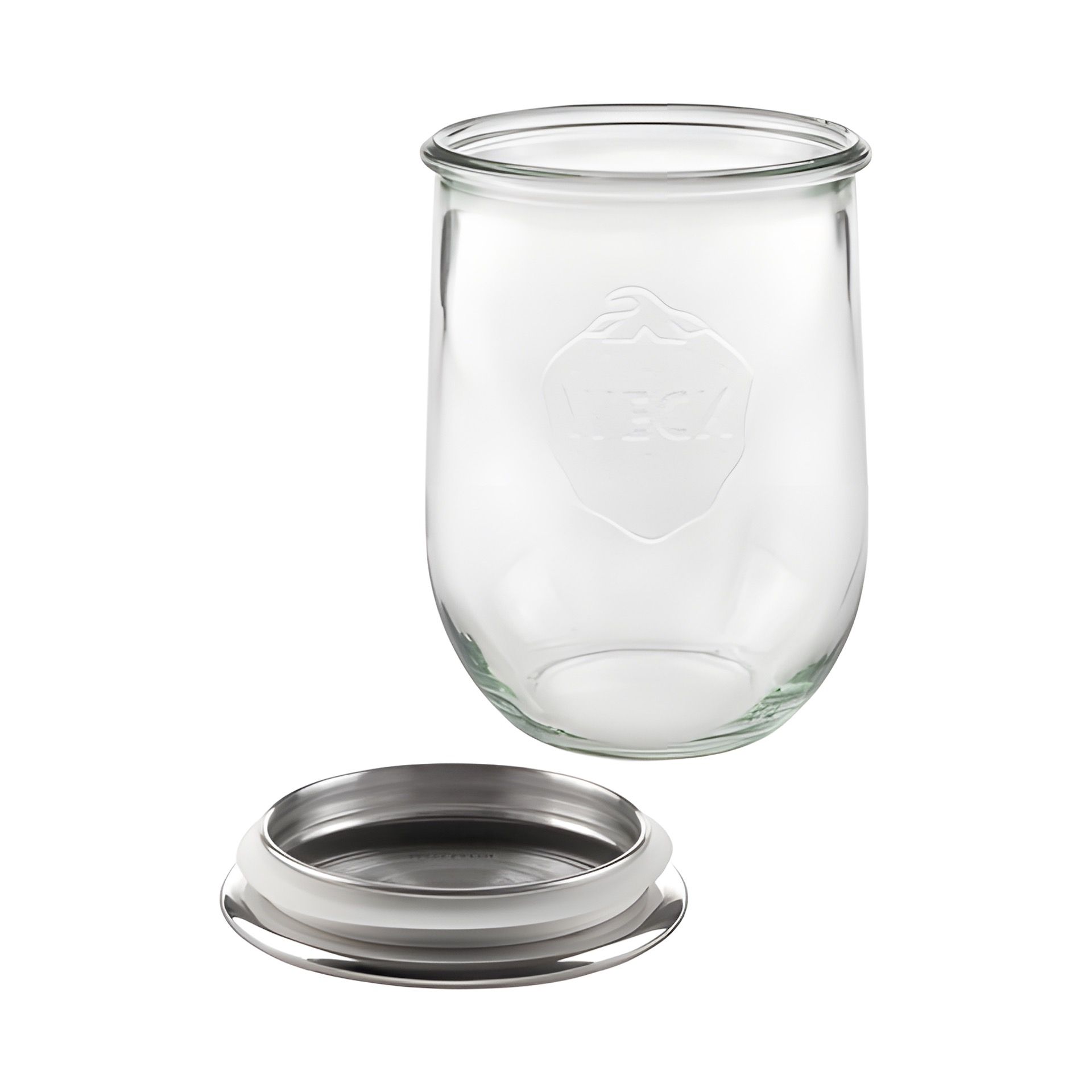 WECK-Glas 1 l mit HappyTappi RR 100 Edelstahldeckel