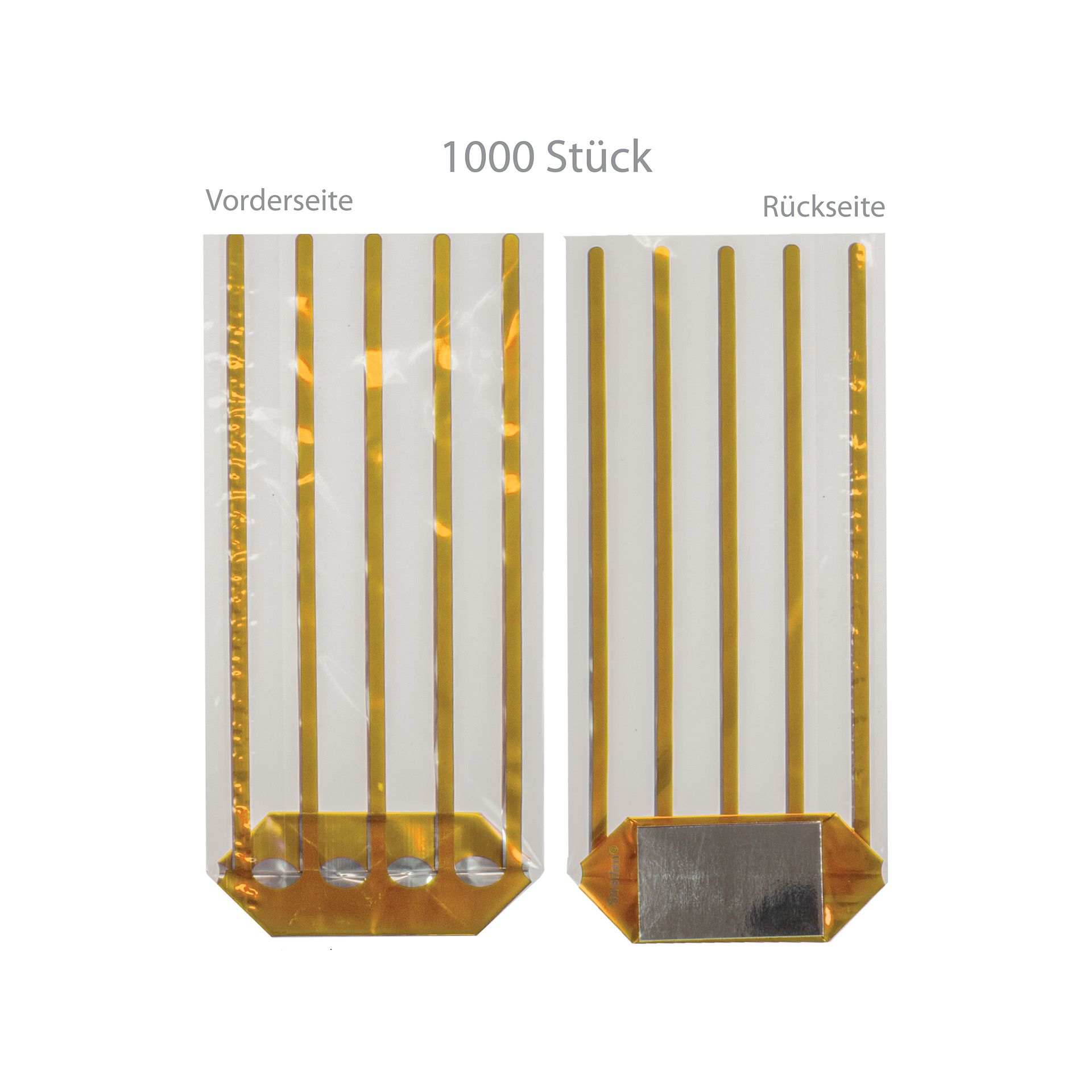 Kreuzbodenbeutel 'King gold' 100 x 220 mm, 1000 Stück