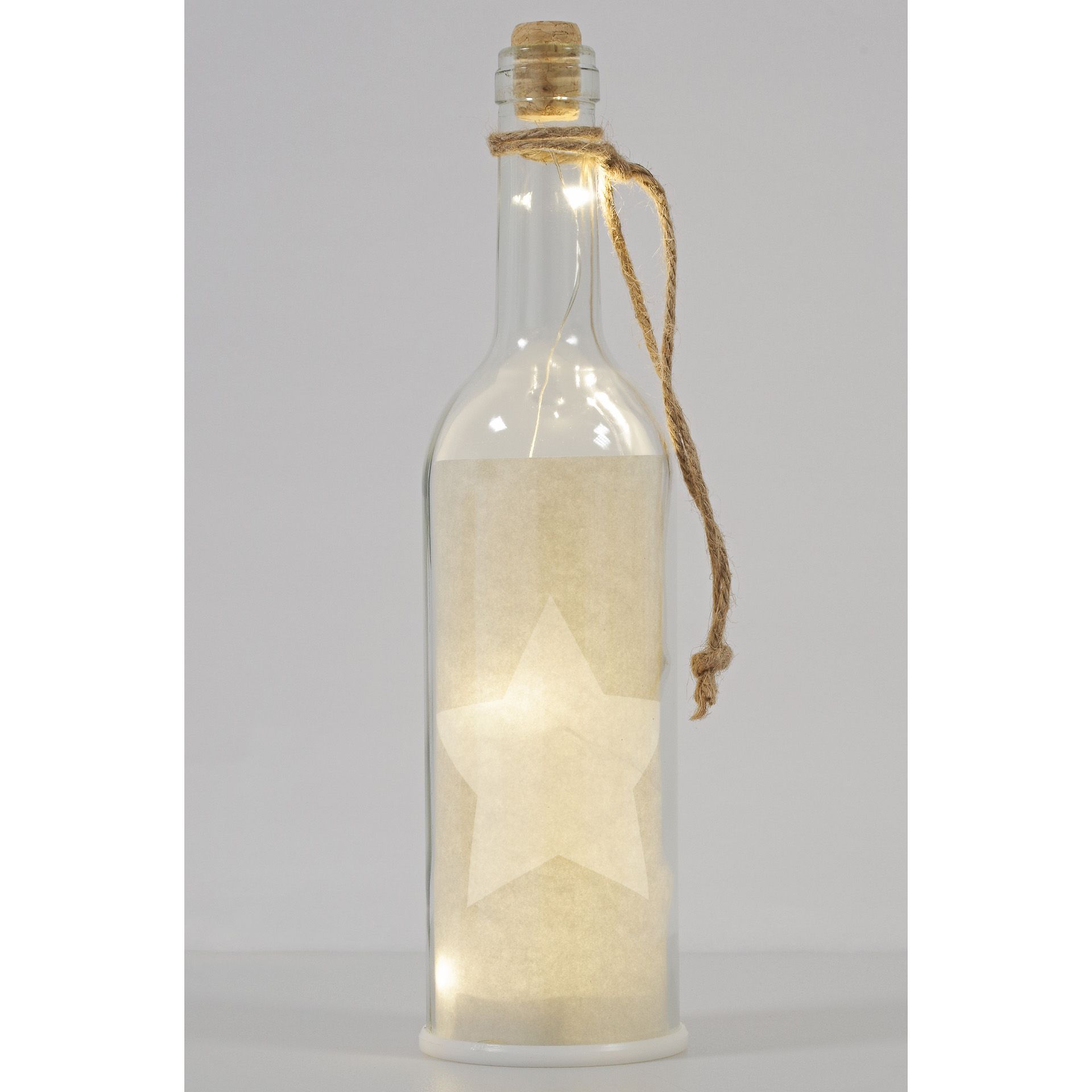 Flaschenlampe mit 5 LEDs, grau