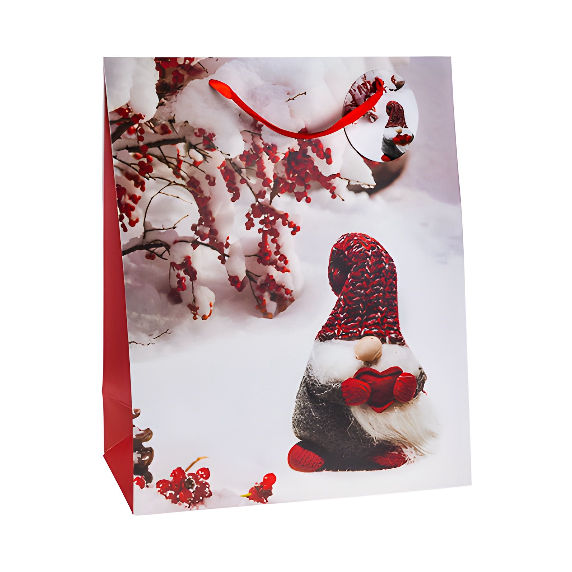 Geschenktüte 'Wichtel mit Strickmütze', groß