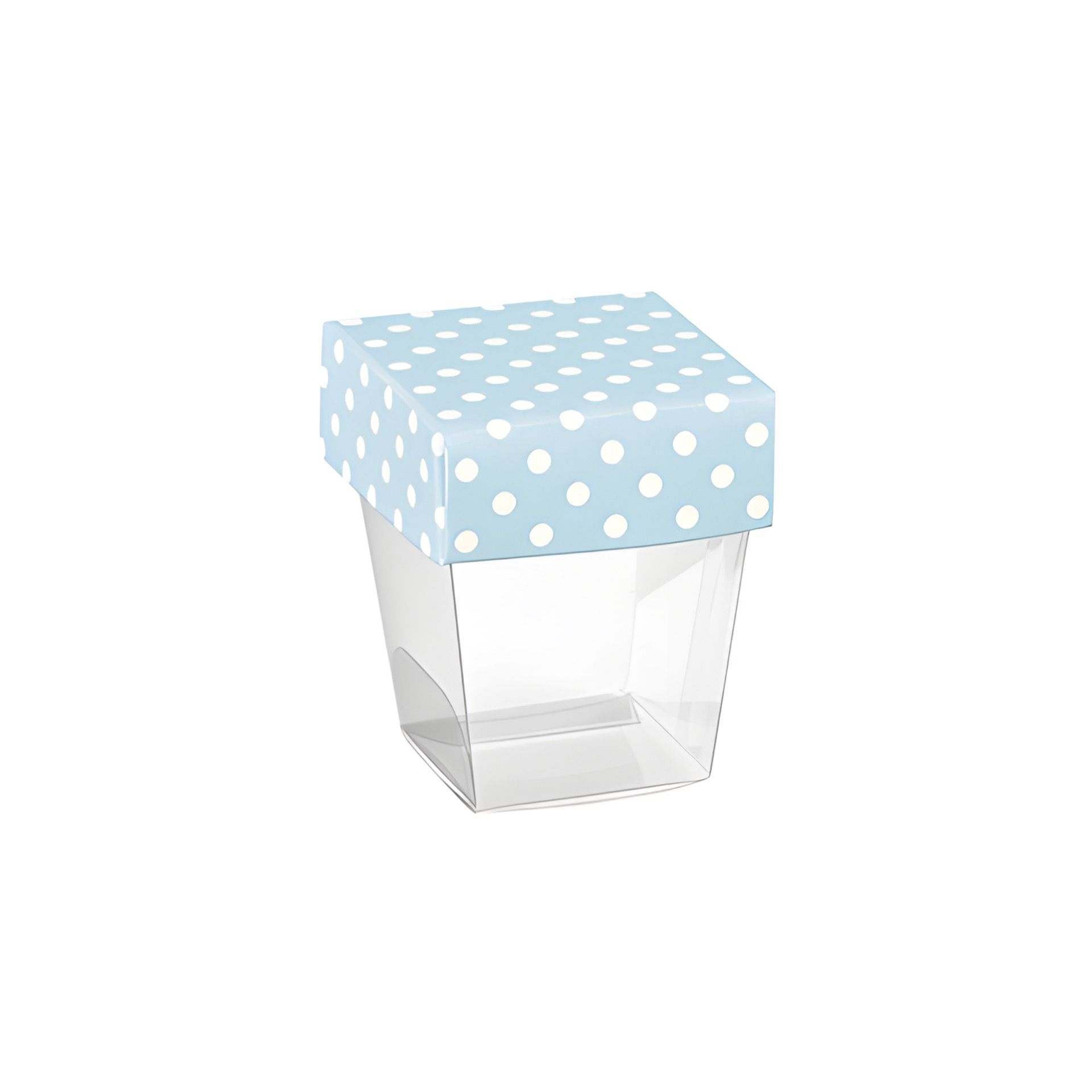 Klarsichtschachtel  33 x 33 x 50 mm blau