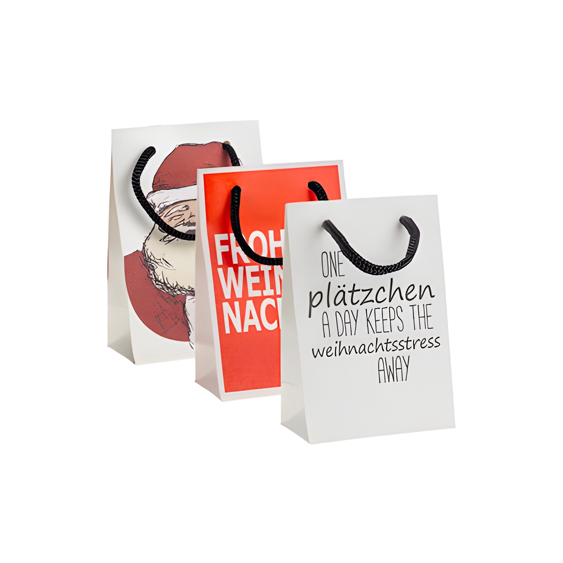 Geschenktüte 'Weihnachten', klein, 3 Stück