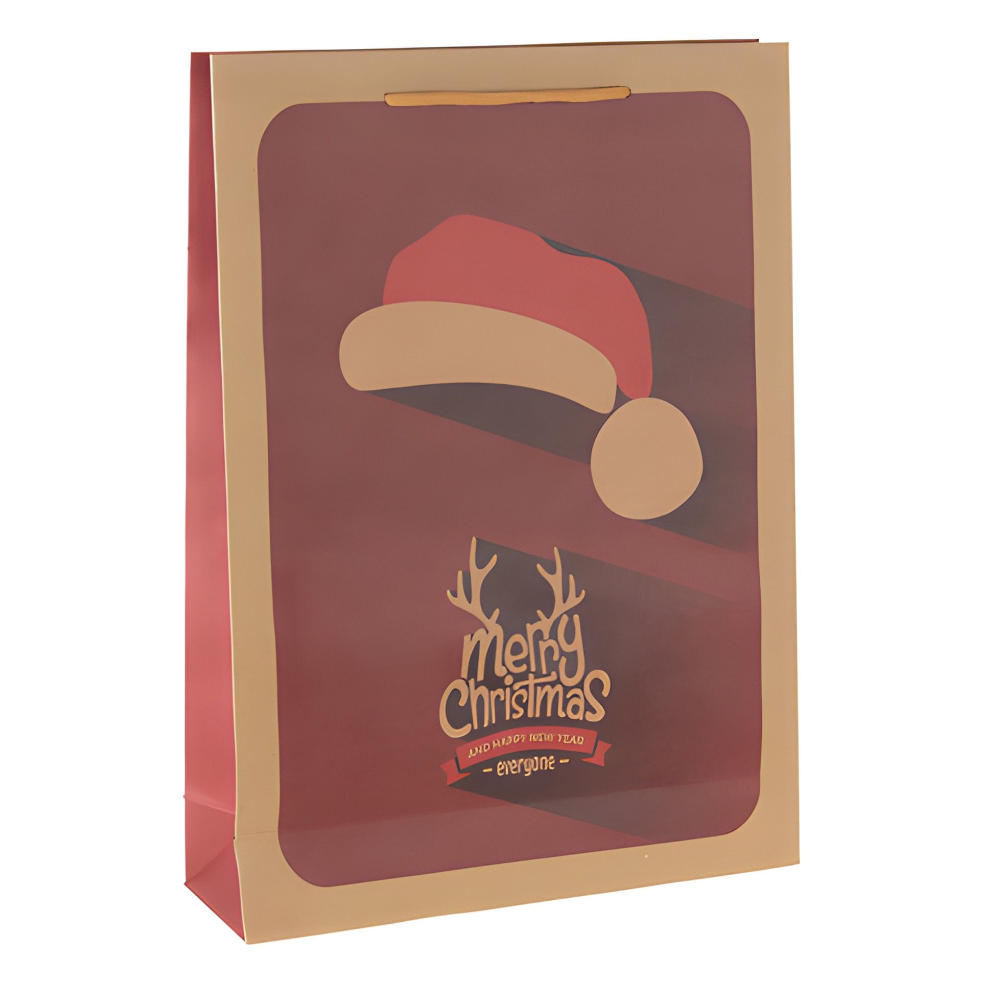 Geschenktüte 'Weihnachtsmütze mit Bommel', groß