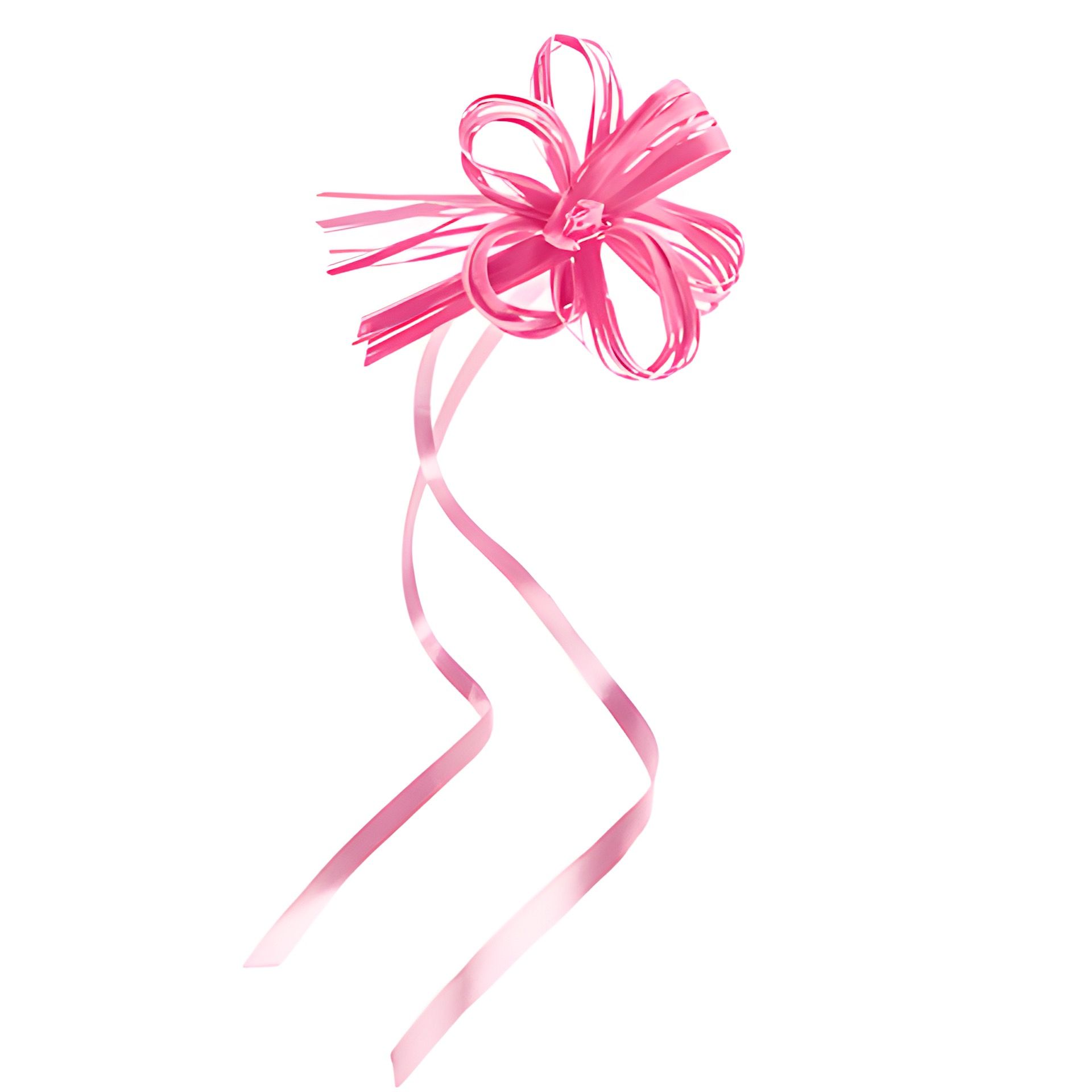 Ziehschleife Faser-Raffia bicolor ca. 80 mm, rosa, 10 Stück