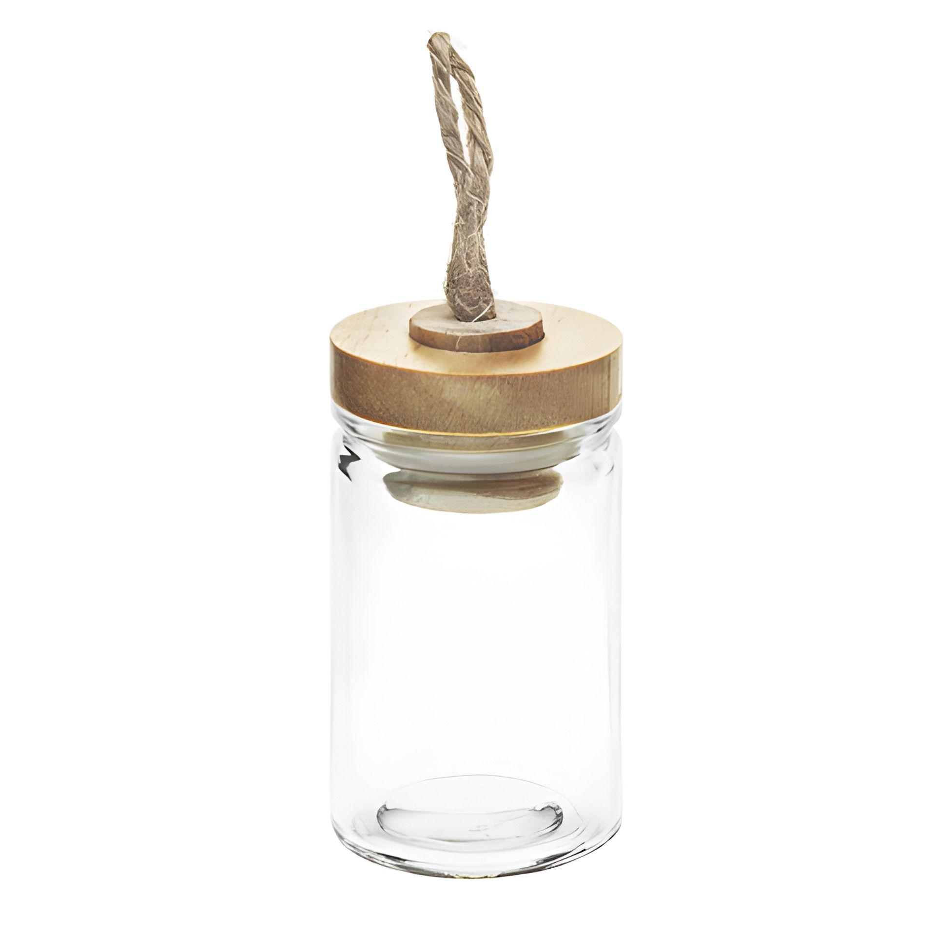 Deko-Glas  55 ml mit Holzdeckel