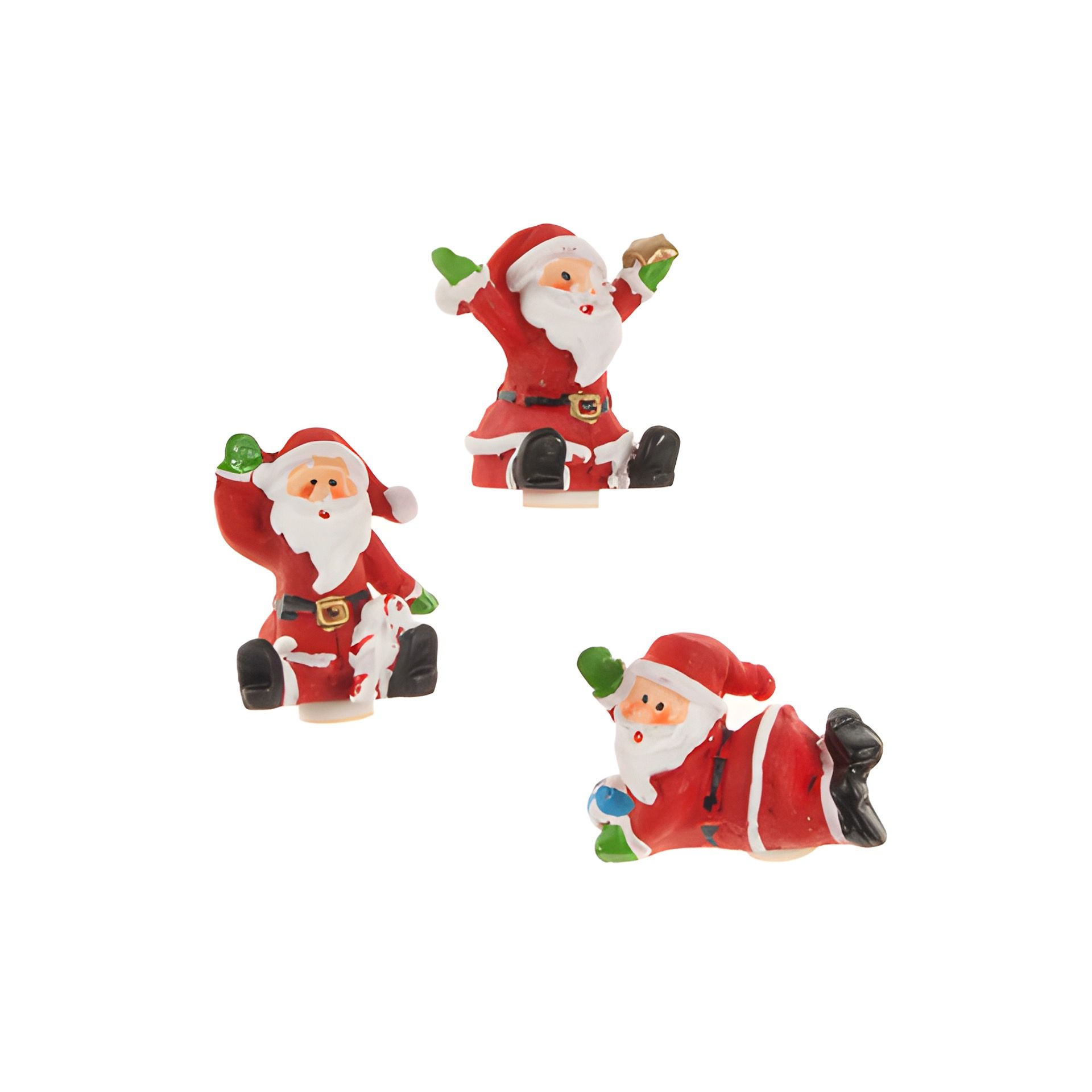 Miniaturen zum Aufkleben 'Weihnachtsmann' - 3er Set