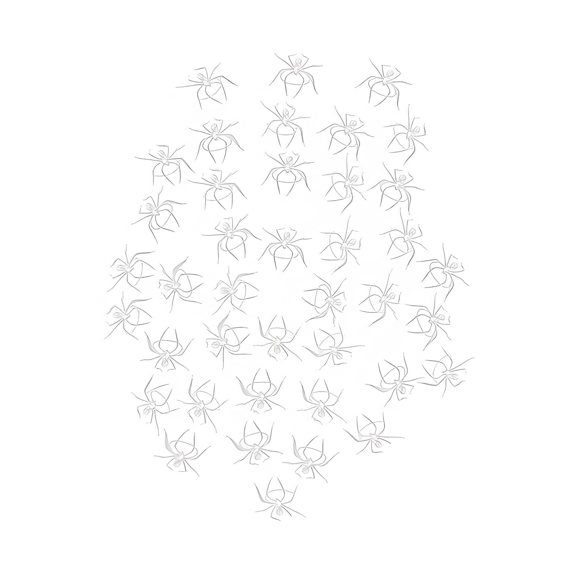 Deko-Spinnen 3,5 cm, transparent, 40 Stück