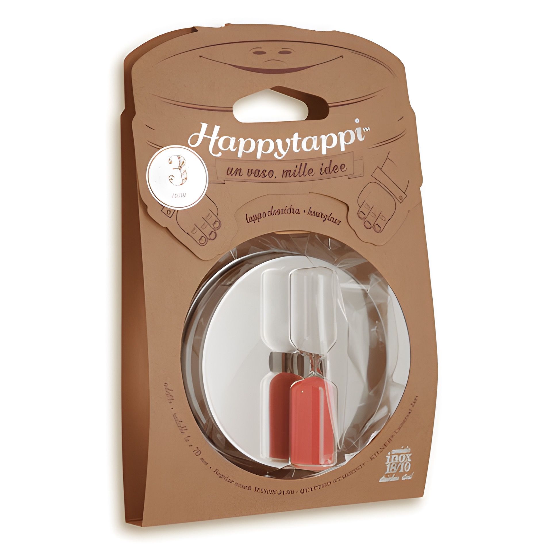 HappyTappi CT 70 mit 3-Minuten-Sanduhr (Karton, 6 Stück)