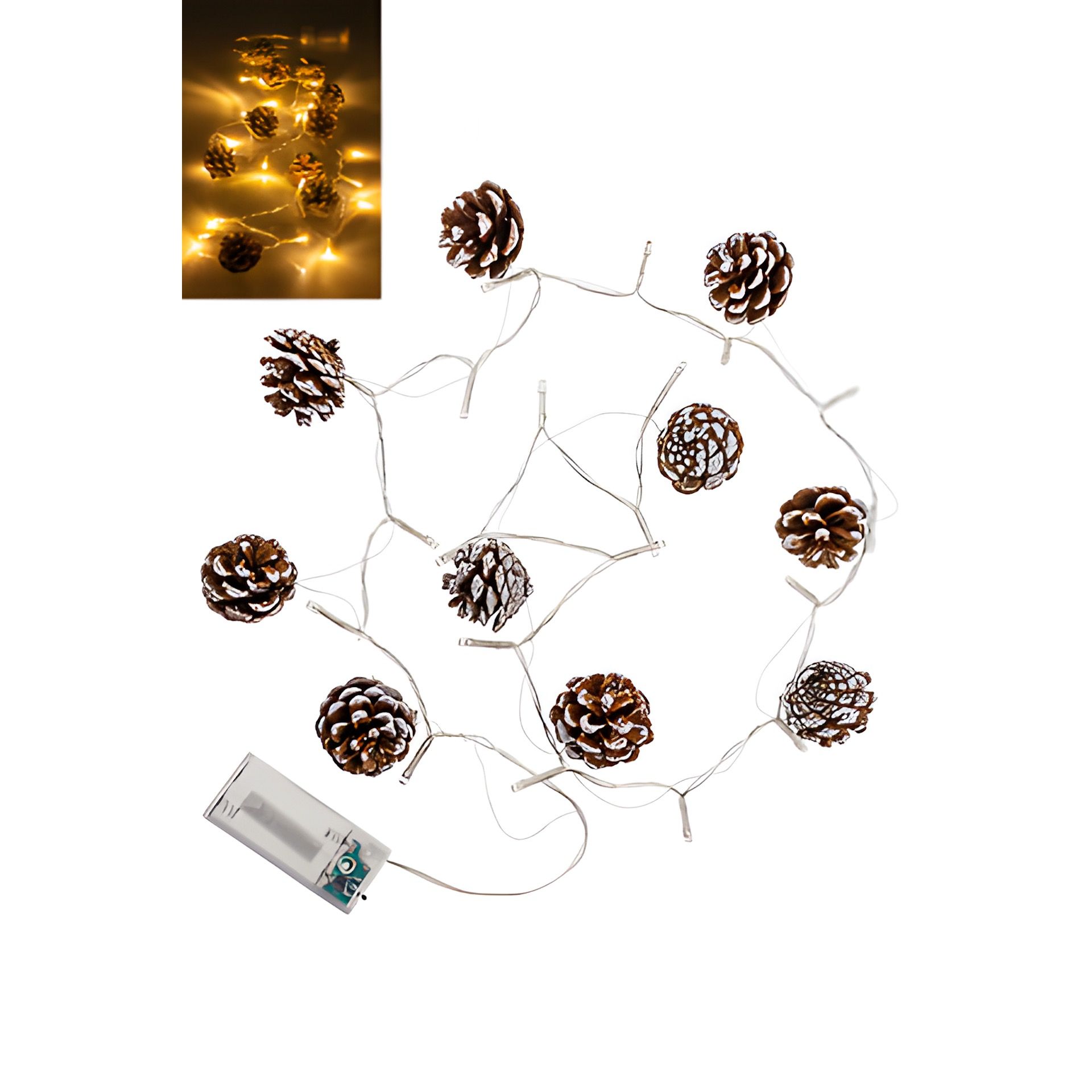 Lichterkette 'Tannenzapfen' mit 20 LEDs, 120 cm