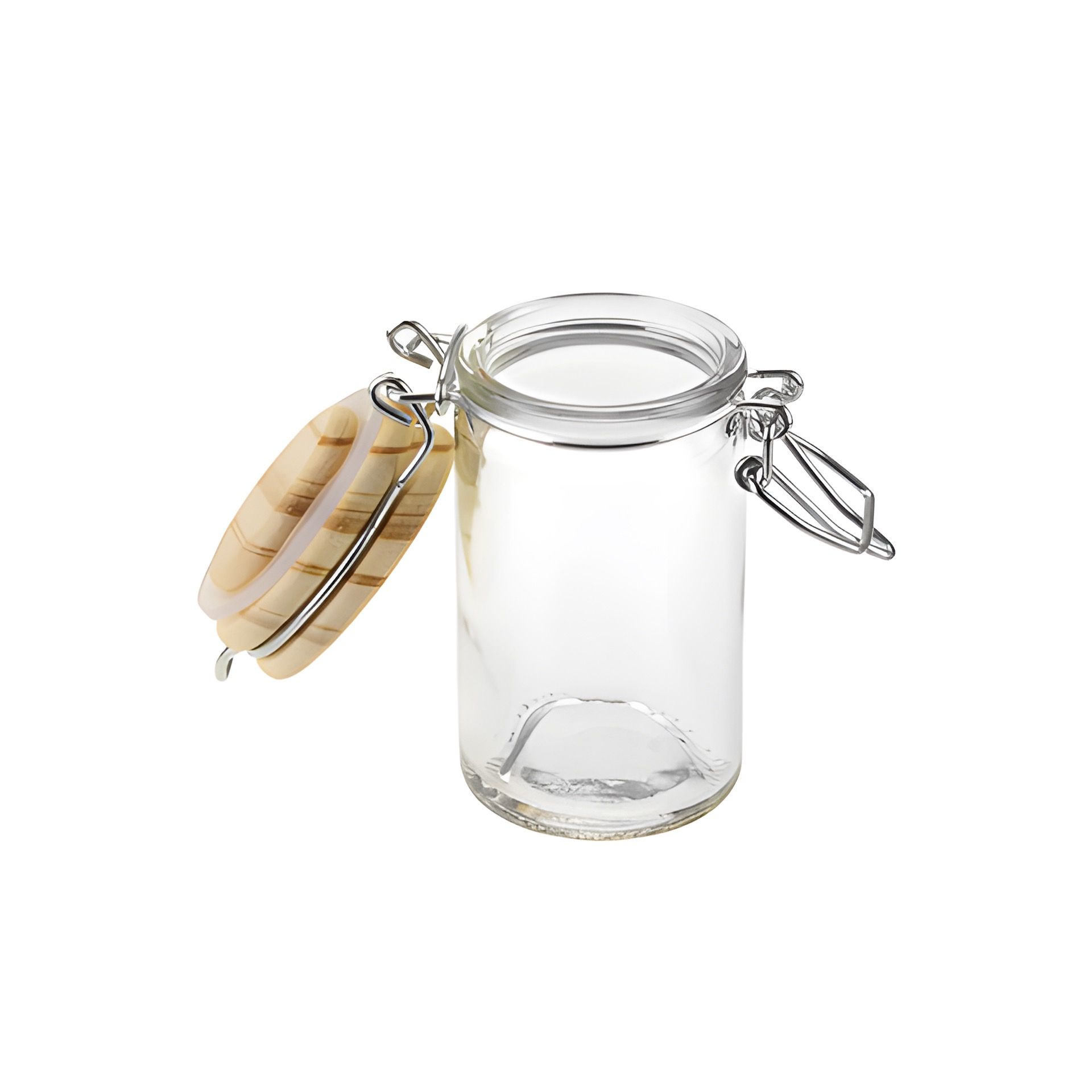Bügelglas   60 ml mit Holzdeckel