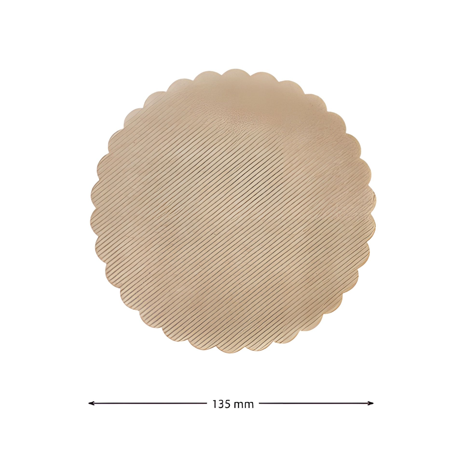Vliesdeckchen Ø 135 mm natur, 100 Stück