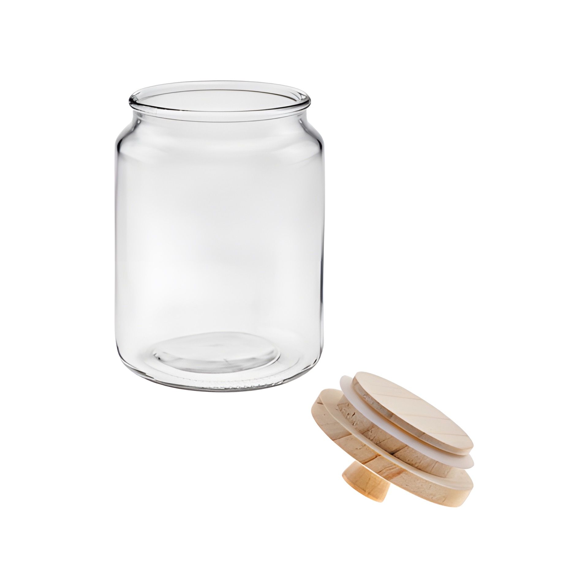 Vorratsglas 680 ml mit Holzdeckel