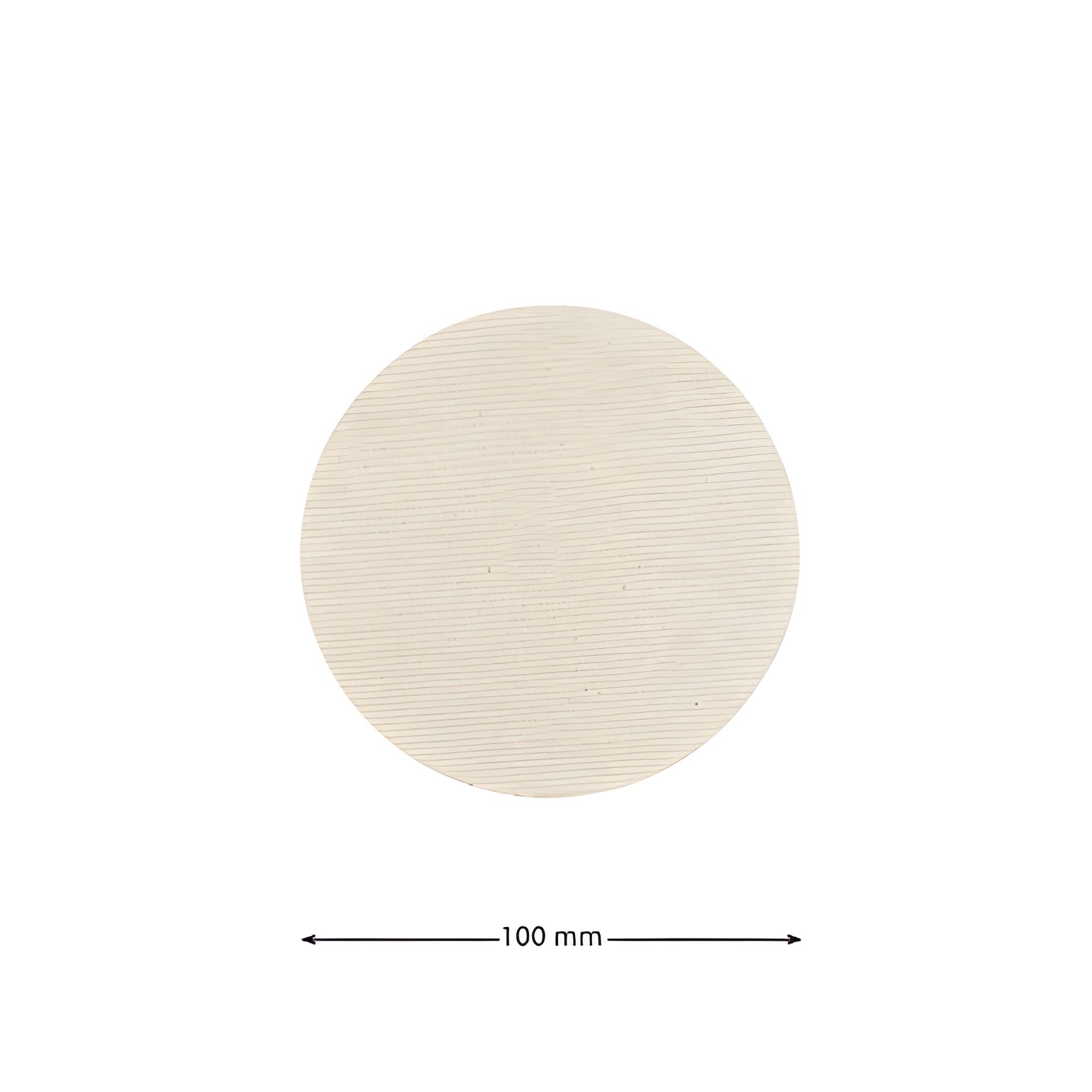 Deckchen 100 mm natur rund