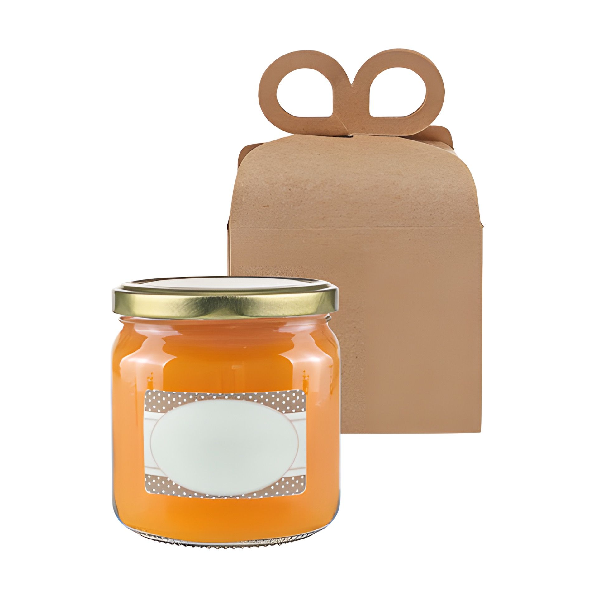 Geschenkbox 9,5 x 9,5 x 8 cm natur, 2 Stück