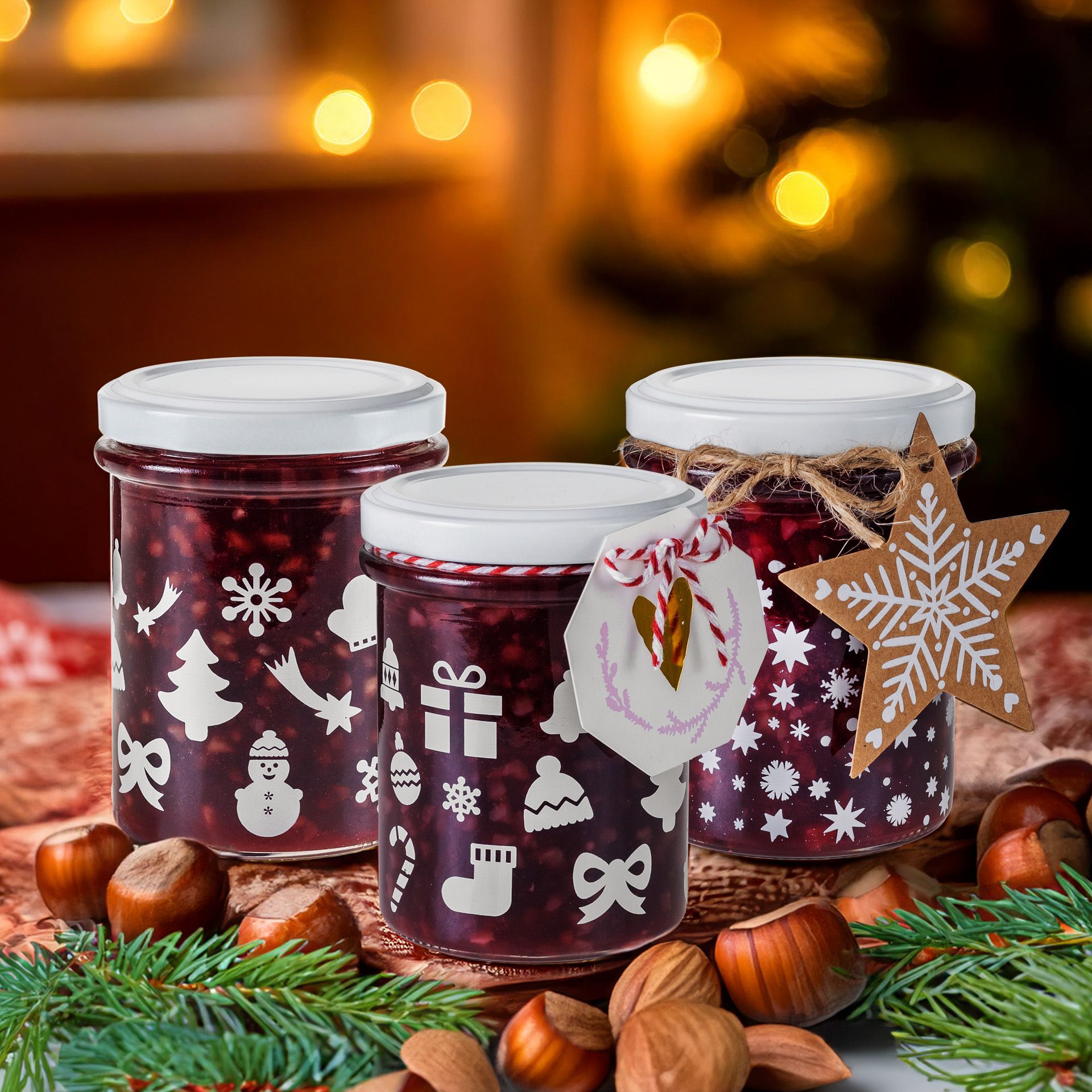 Sturzglas 215 ml 'Wintermotiv'