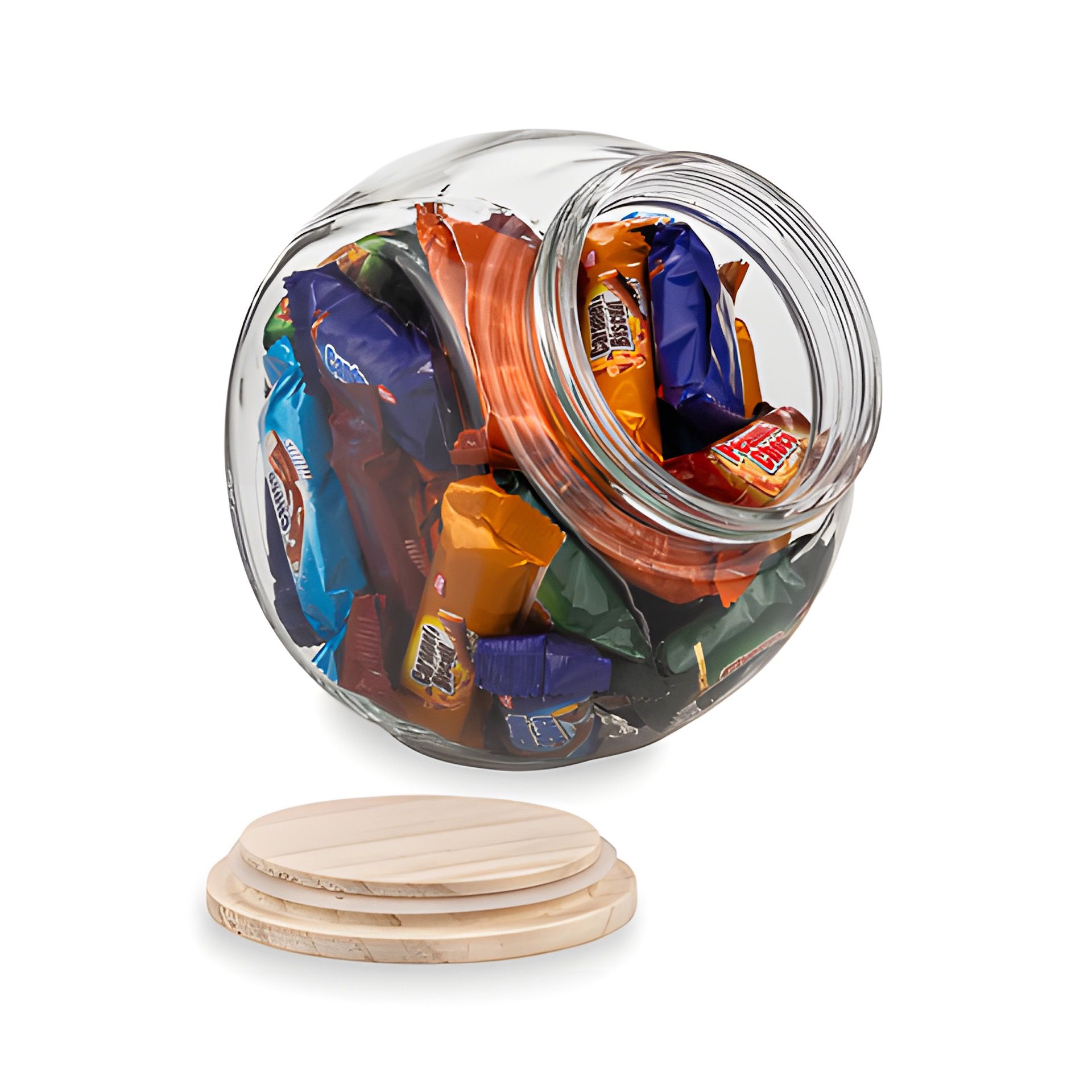 Bonbonglas 2100 ml mit Holzdeckel