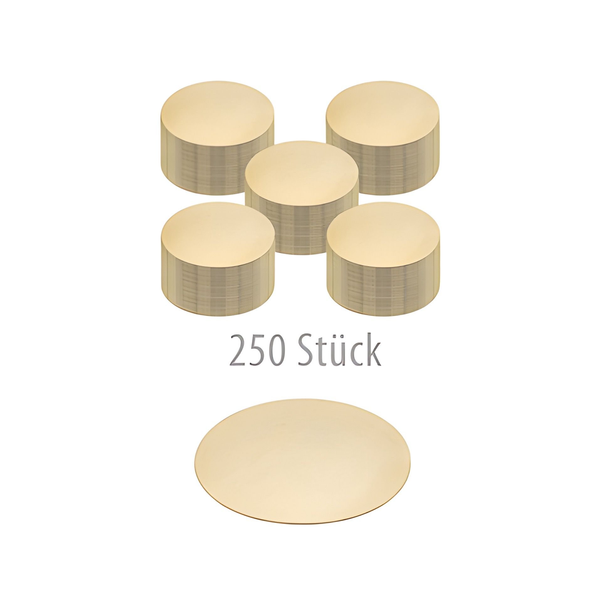 Pappscheibe Ø 120 mm gold/silber, 250 Stück