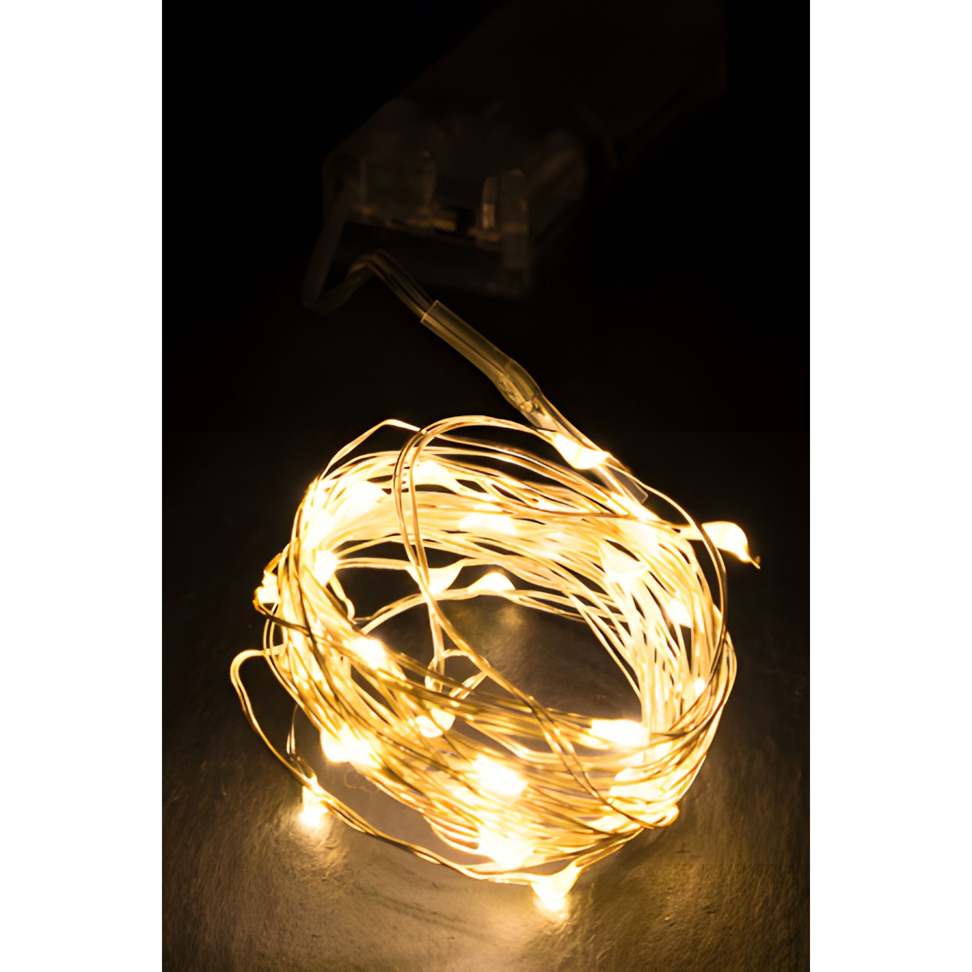 Lichterkette mit 40 LEDs, weiß mit Timer