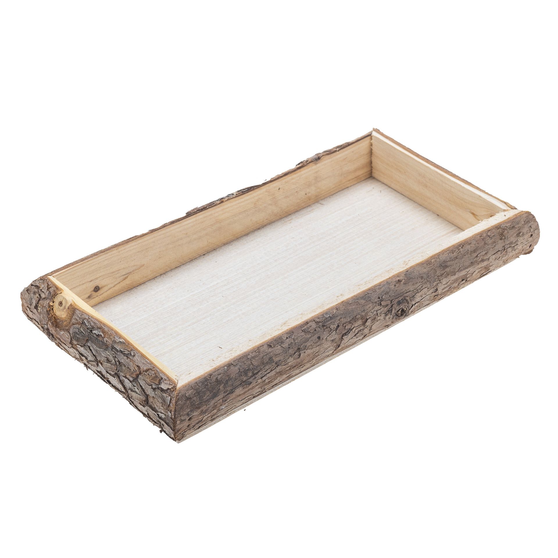 Holzkiste mit Rinde, 31 x 16 cm