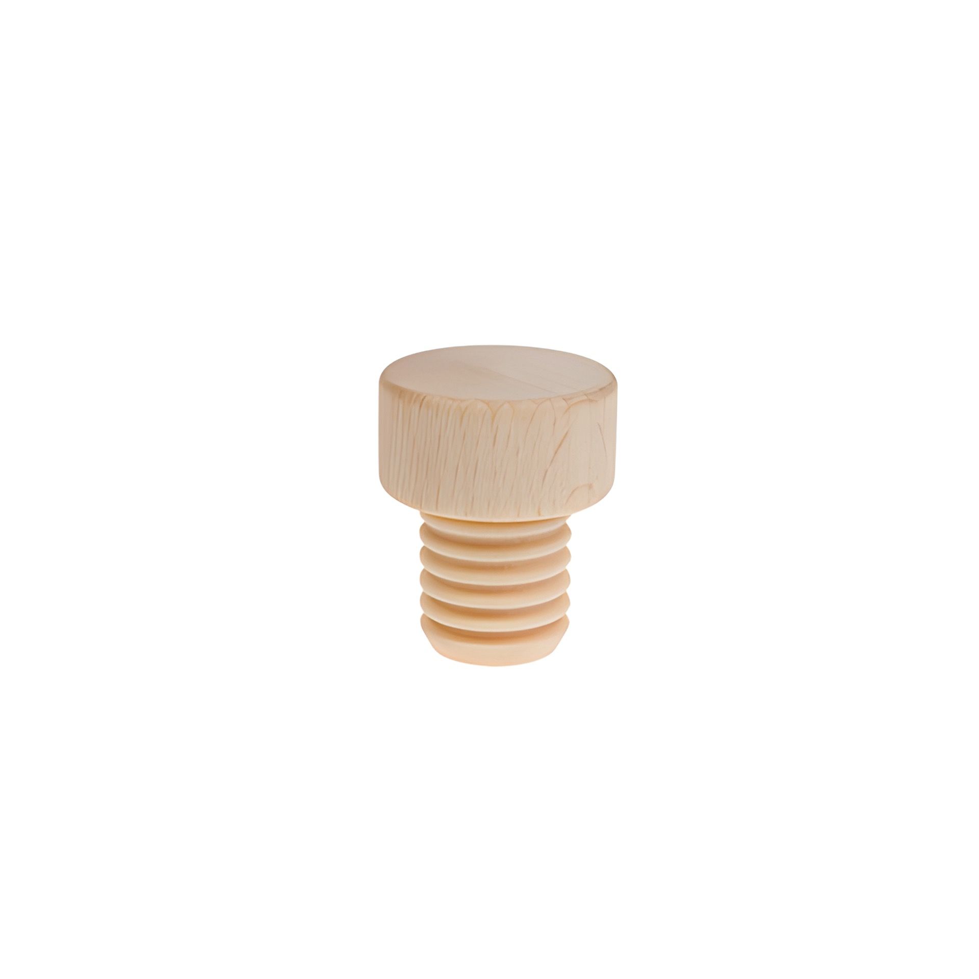 PE-Stopfen 18,5 mm gerillt mit Holzscheibe Ø 29 mm (Kart., 3000 St)