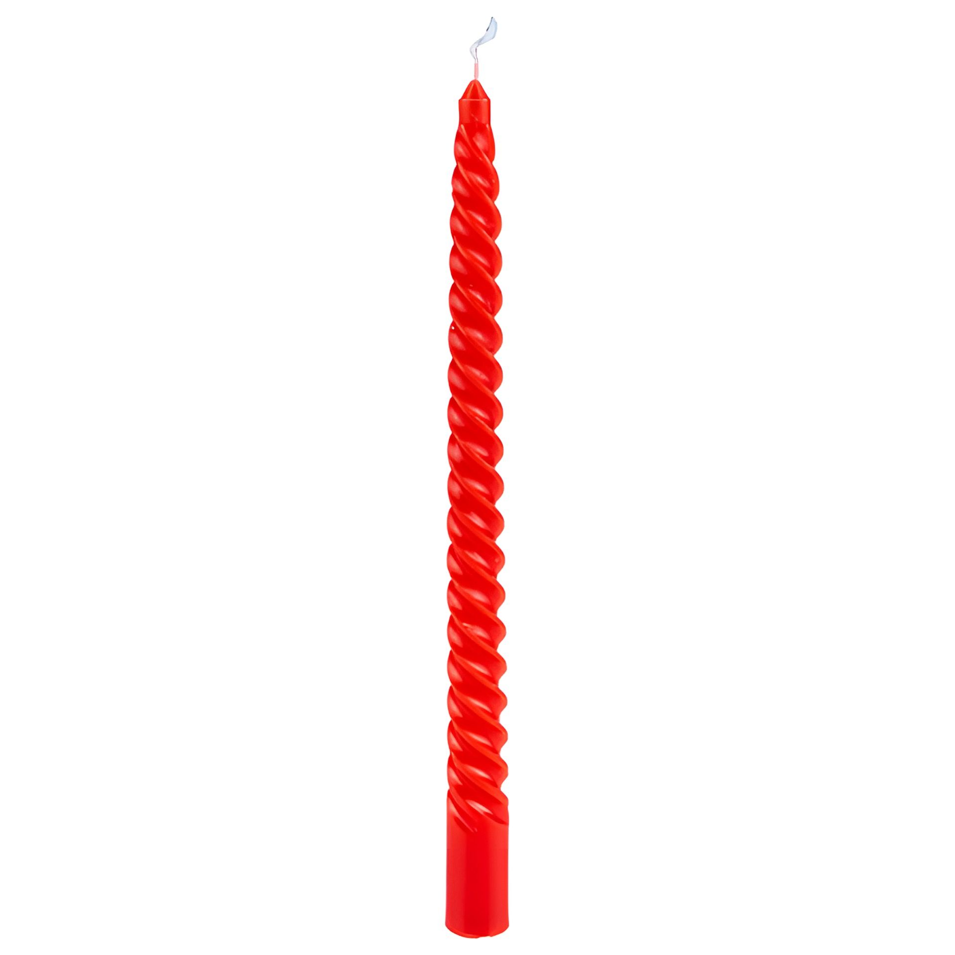 Stabkerze 'Twisted' rot, 25 cm